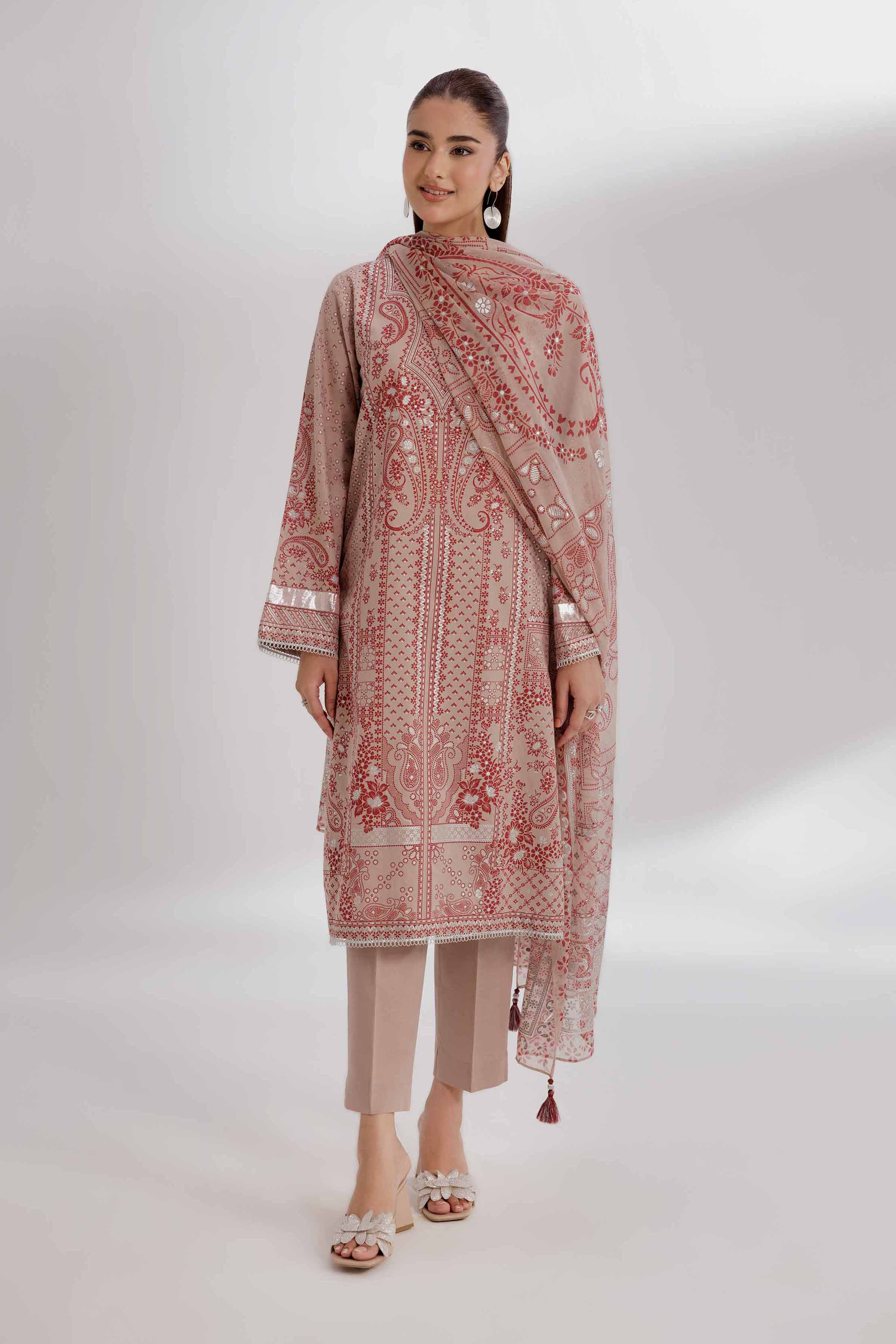 3 Piece - Foil Printed Suit - 42501906