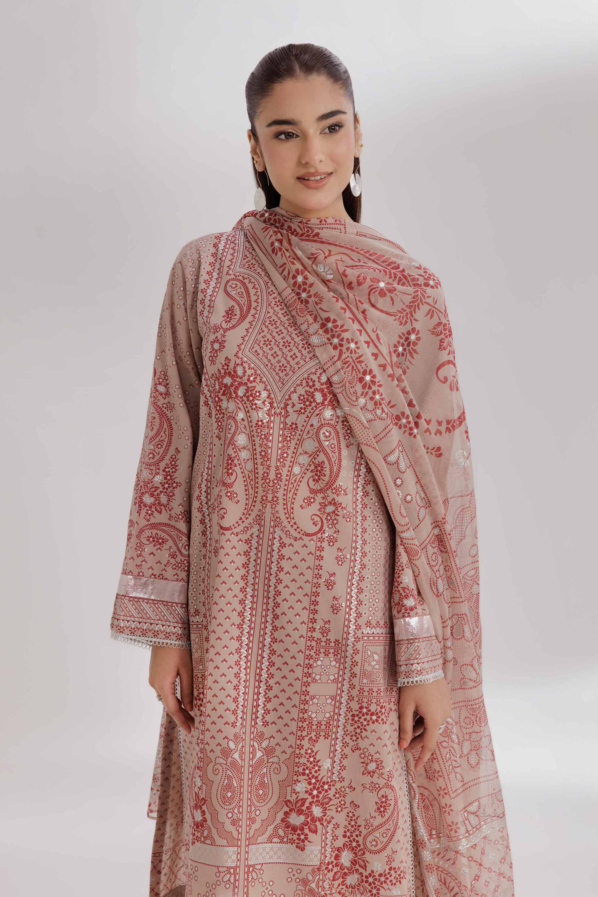 3 Piece - Foil Printed Suit - 42501906