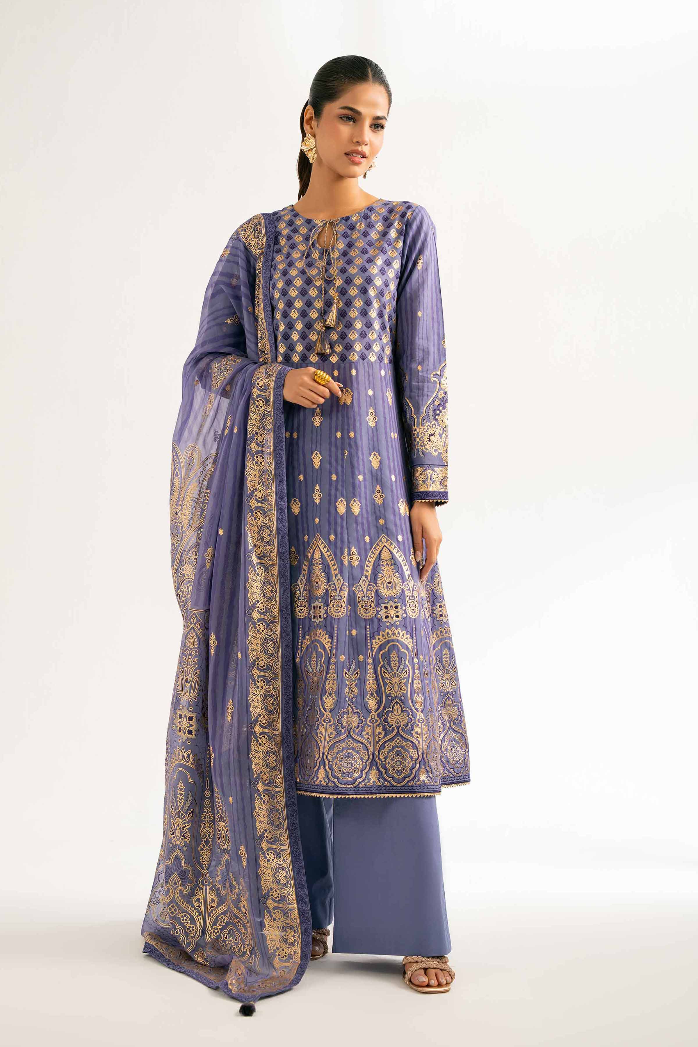 3 Piece - Foil Printed Suit - 42501908