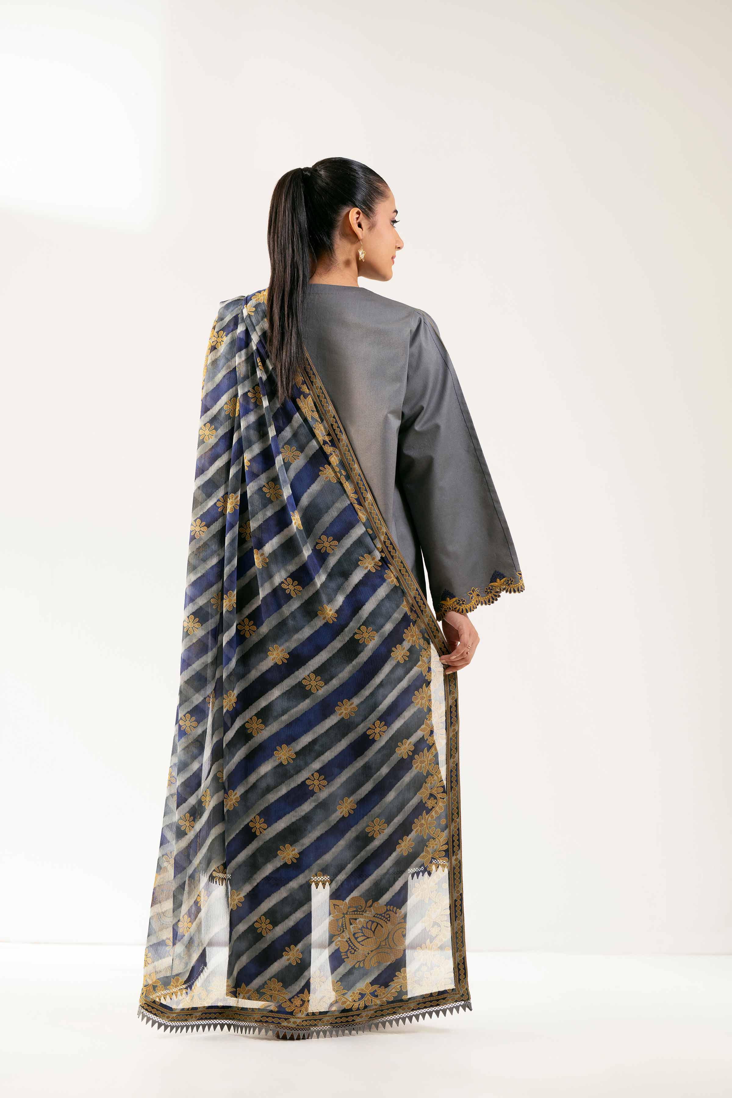 3 Piece - Digital Printed Embroidered Suit - 42501991