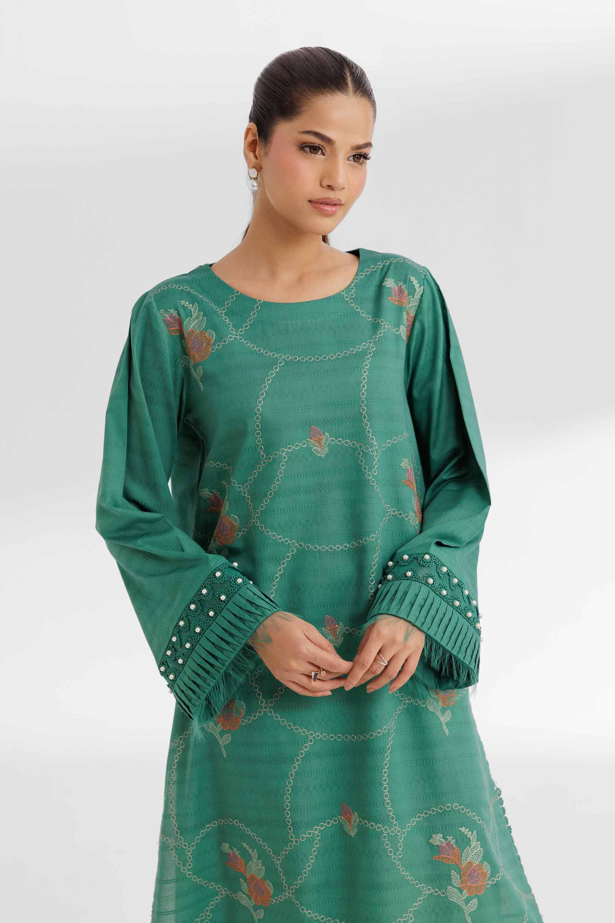 2 Piece - Dyed Embroidered Suit - 42502055