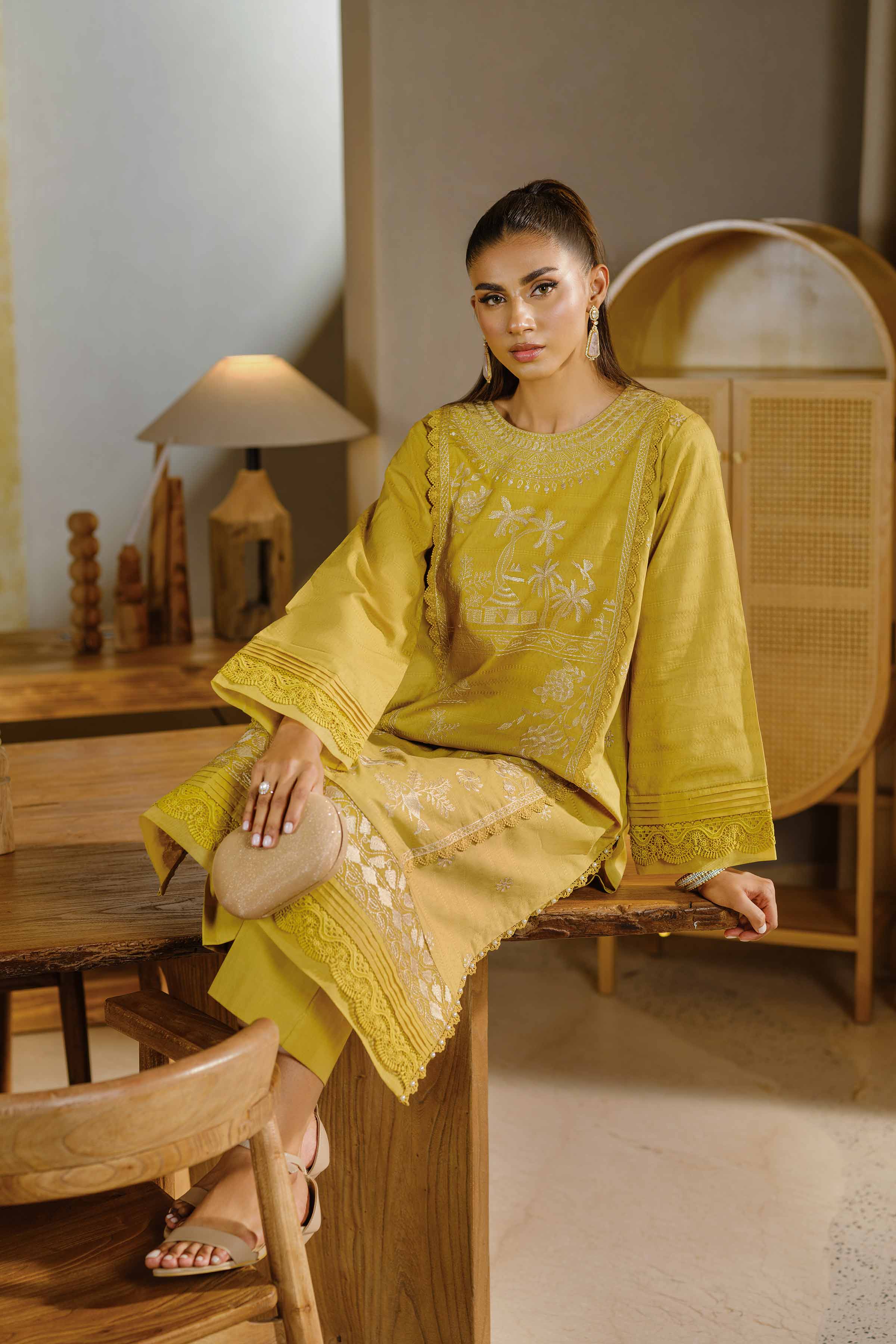 2 Piece - Dyed Embroidered Suit - 42502056