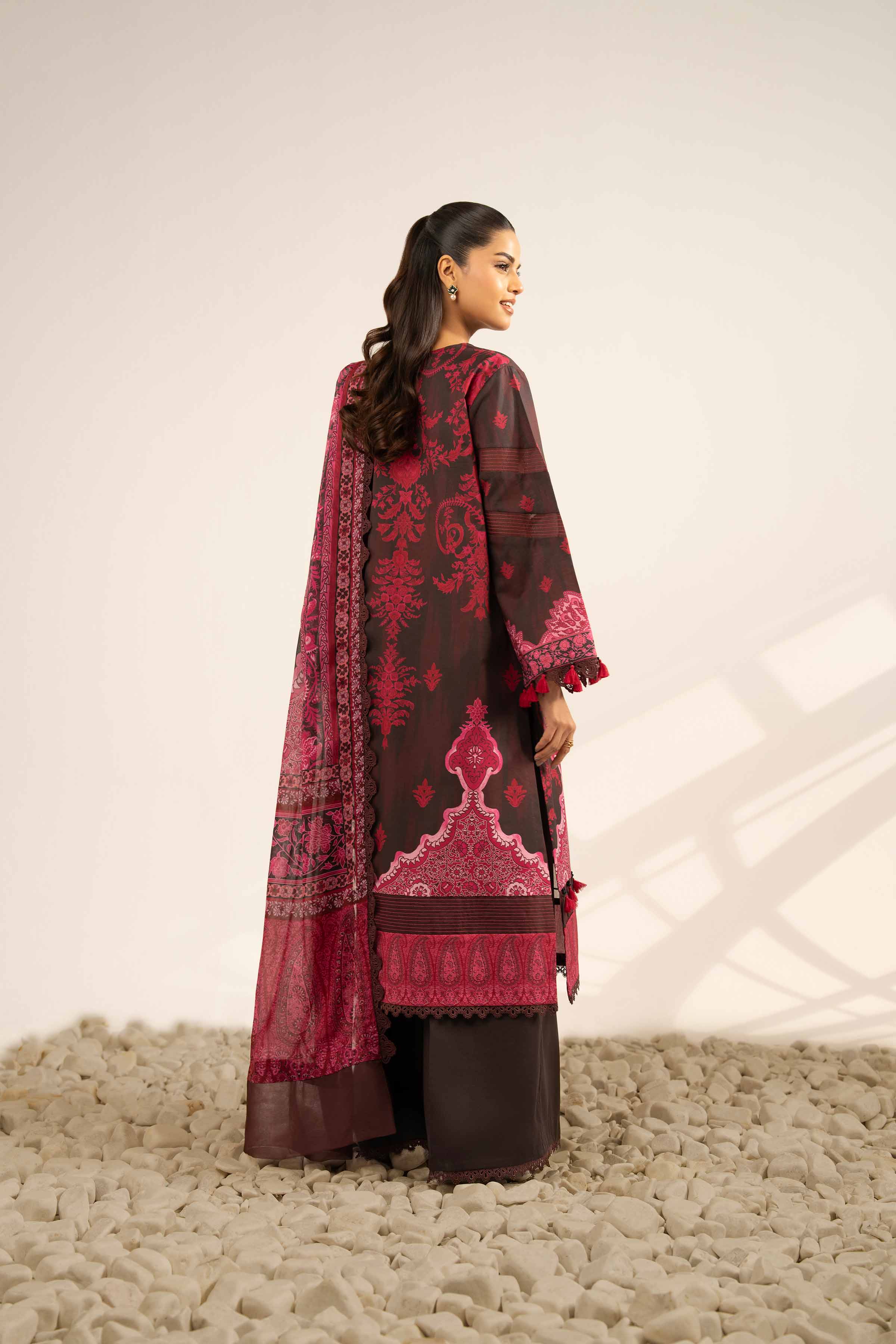 NISHATUAE - Black Printed Cambric 3-piece Unstitched Suit