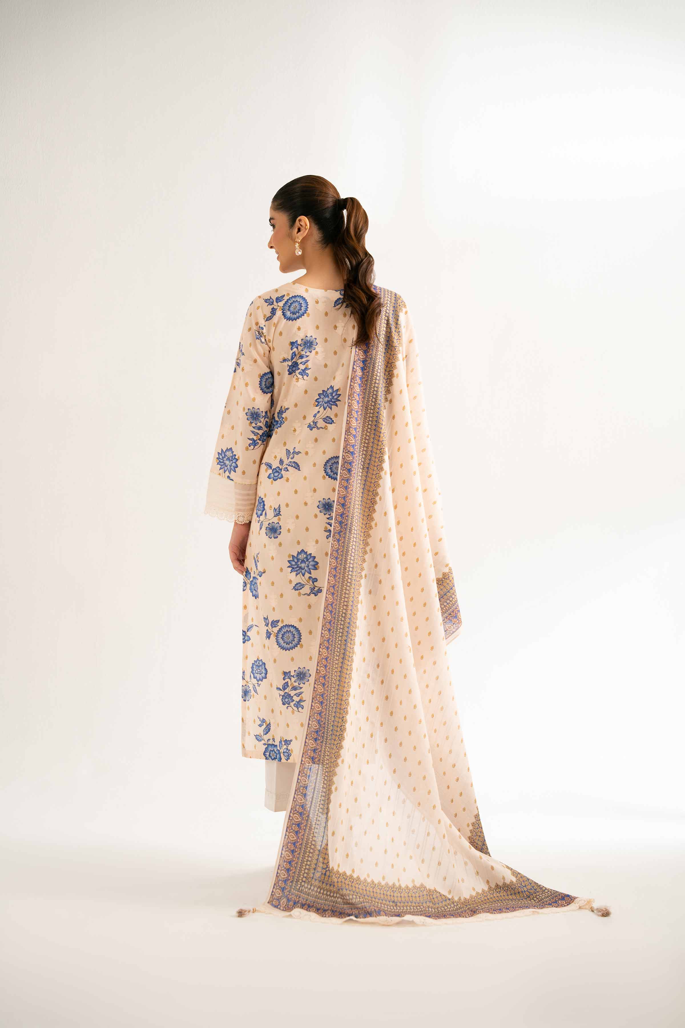 3 Piece - Digital Printed Embroidered Suit - 42502204