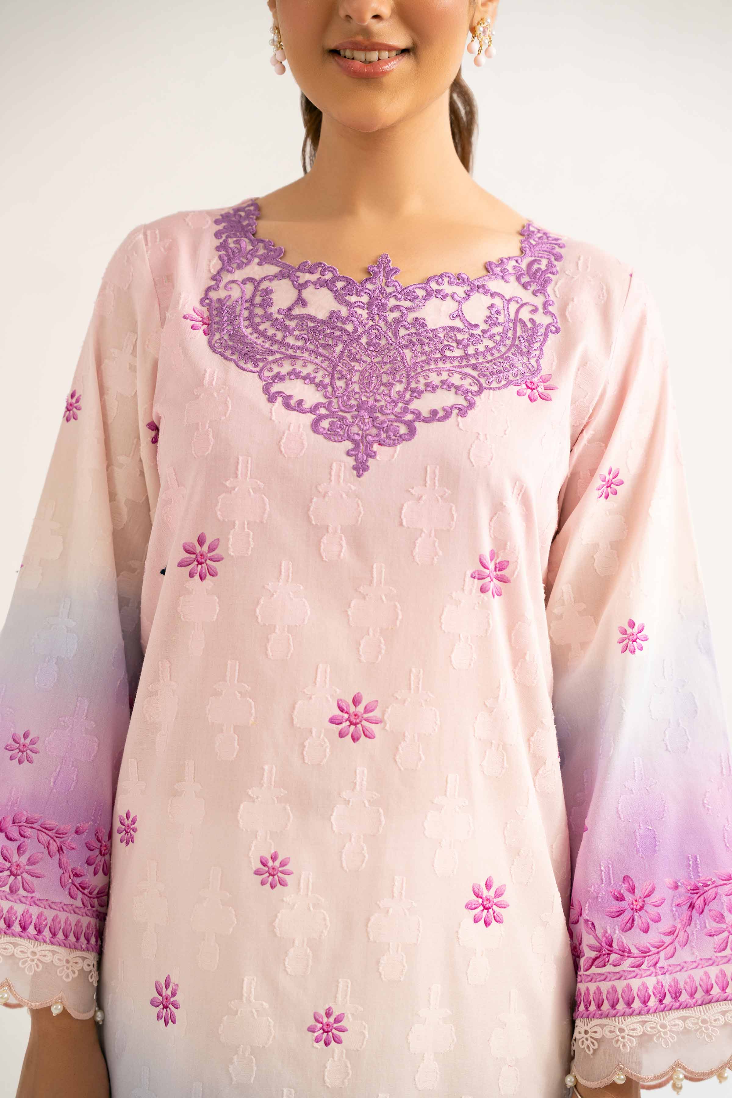 3 Piece - Digital Printed Embroidered Suit - 42502208