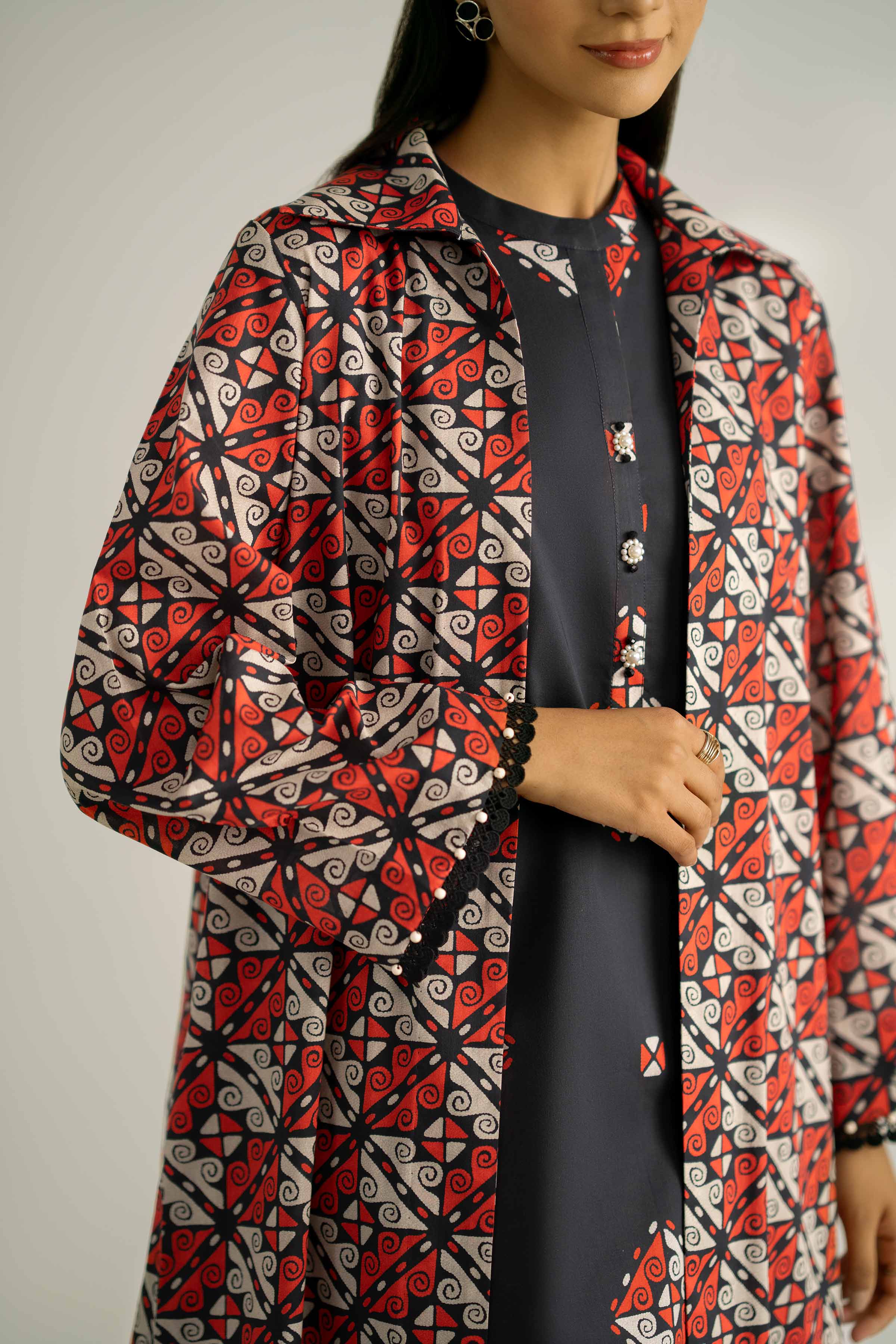 NISHATUAE - Multi Printed Cambric 2-piece Unstitched Dress