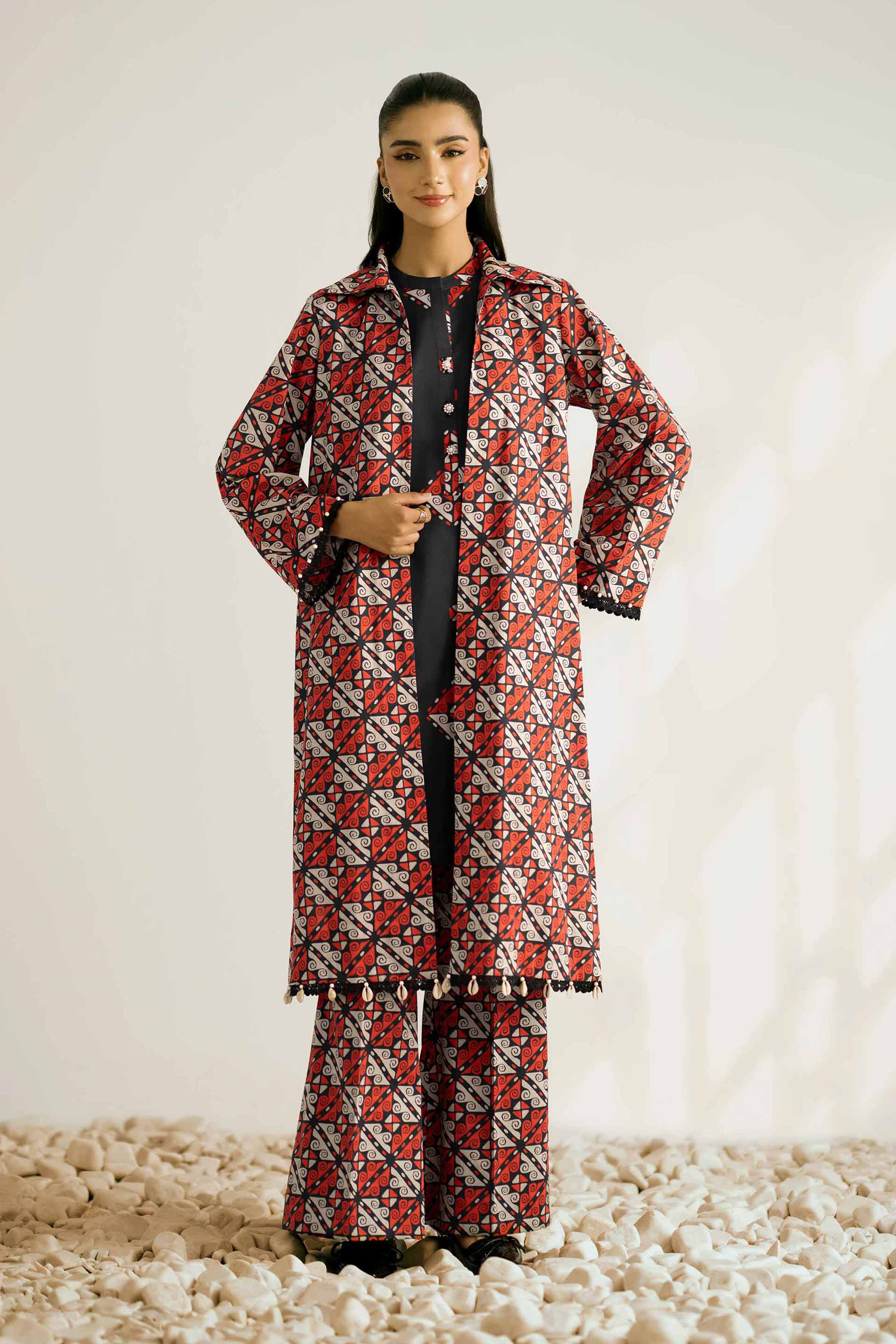 NISHATUAE - Multi Printed Cambric 2-piece Unstitched Dress