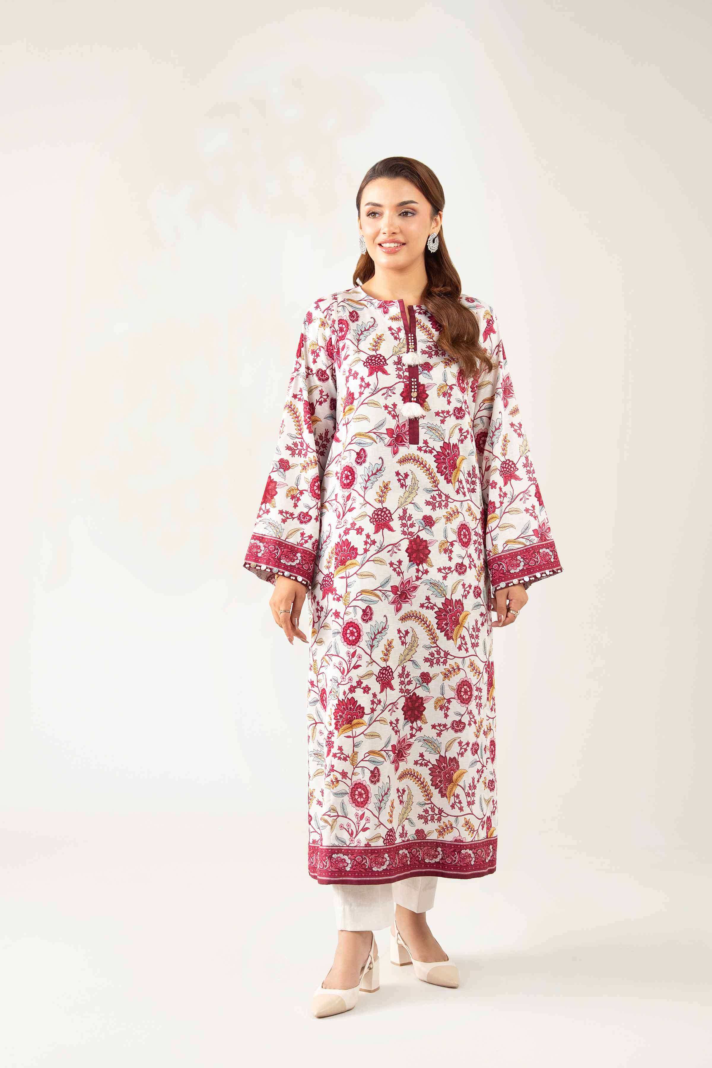 NISHATUAE - Multi Printed Karandi 2-piece Unstitched Dress