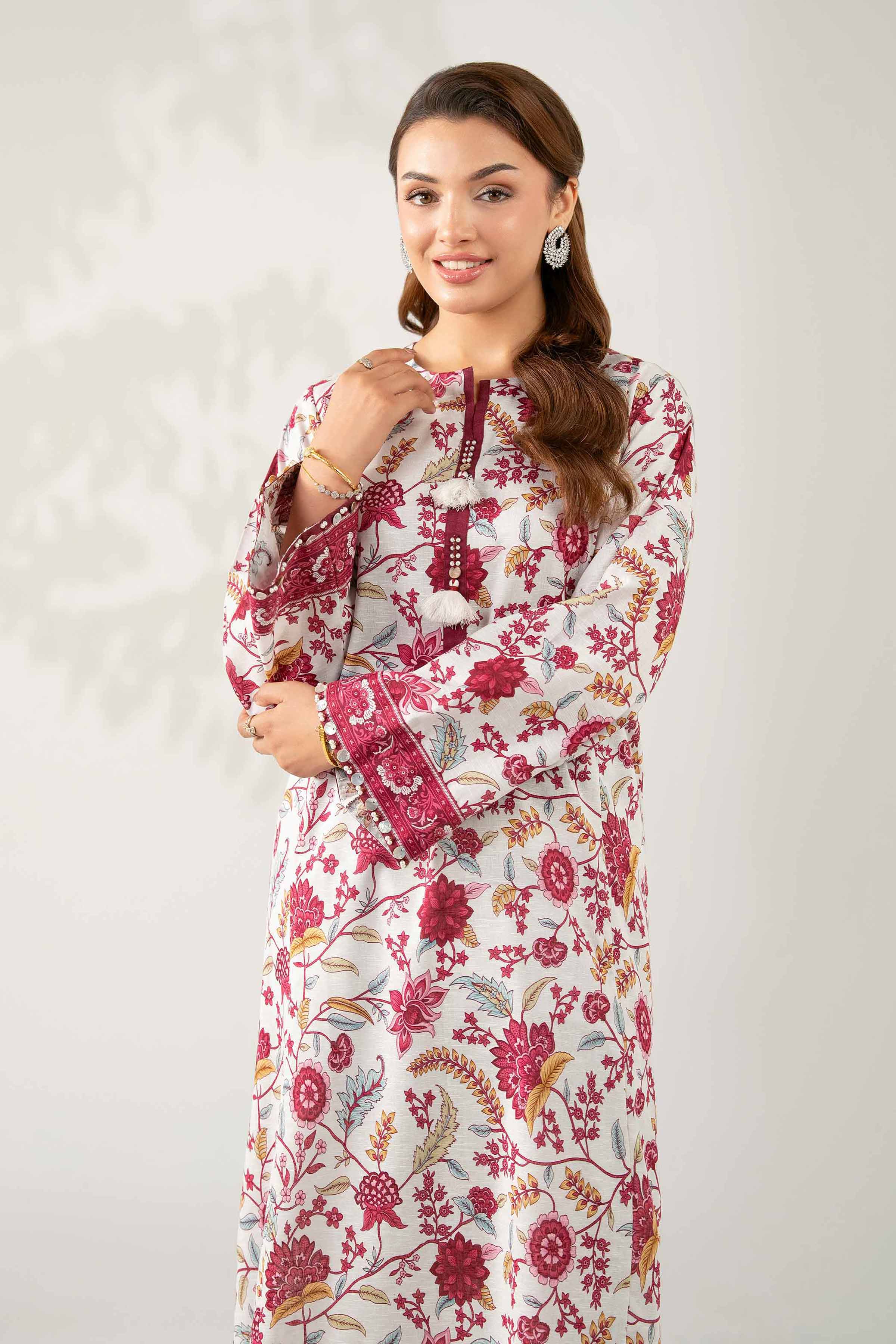 NISHATUAE - Multi Printed Karandi 2-piece Unstitched Dress