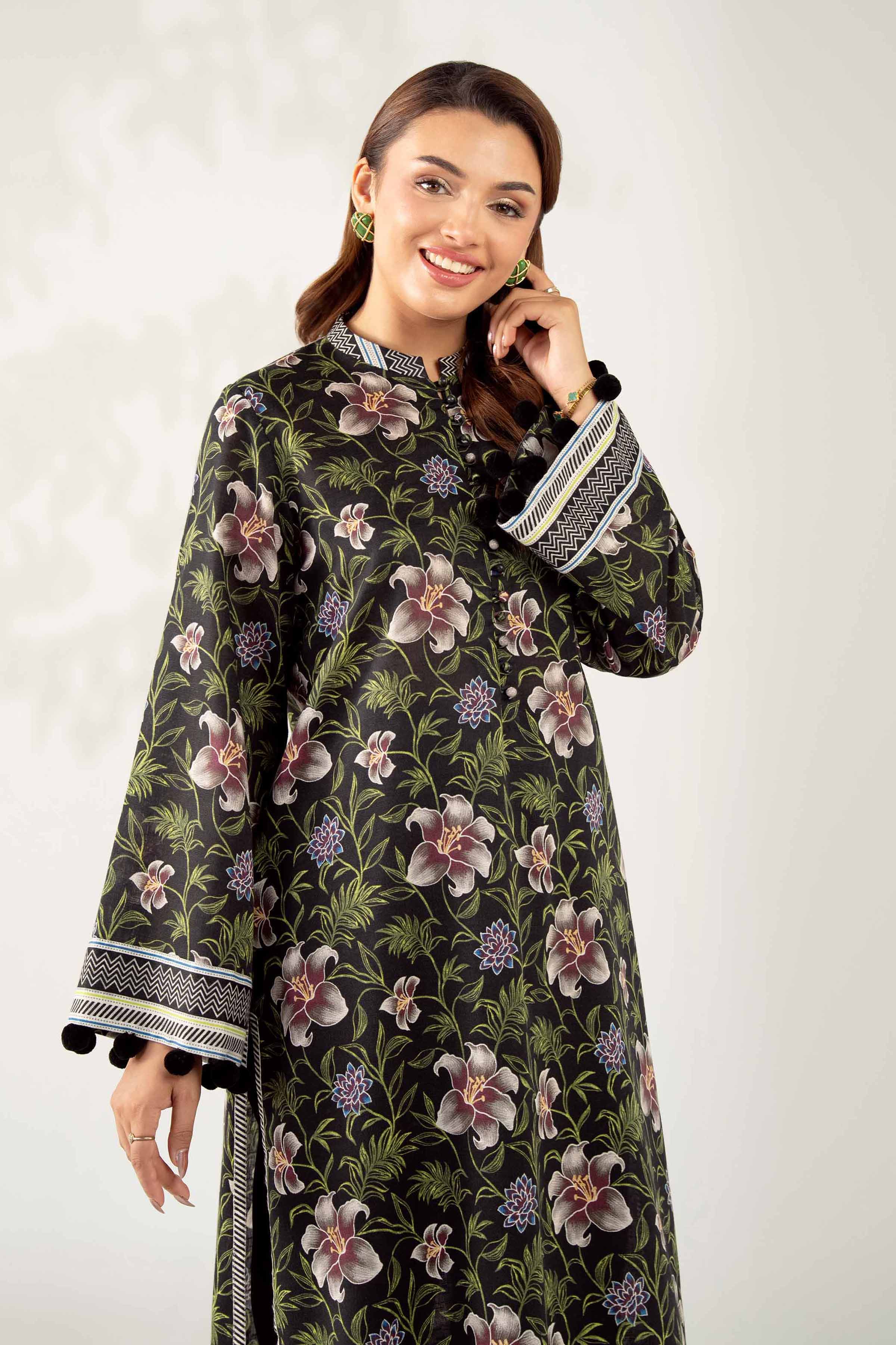NISHATUAE - Multi Printed Karandi 2-piece Unstitched Dress