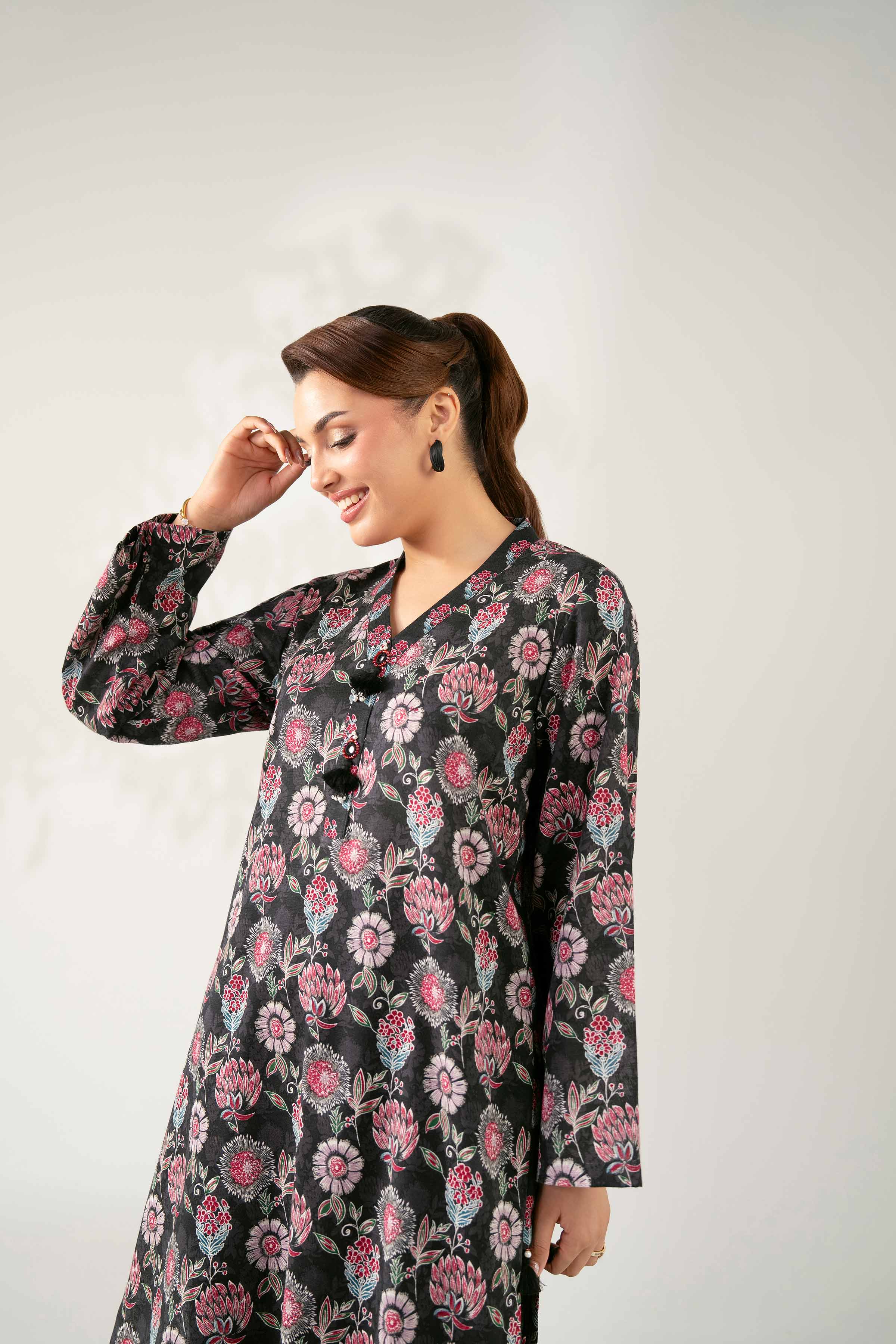 NISHATUAE - Multi Printed Karandi 2-piece Unstitched Dress