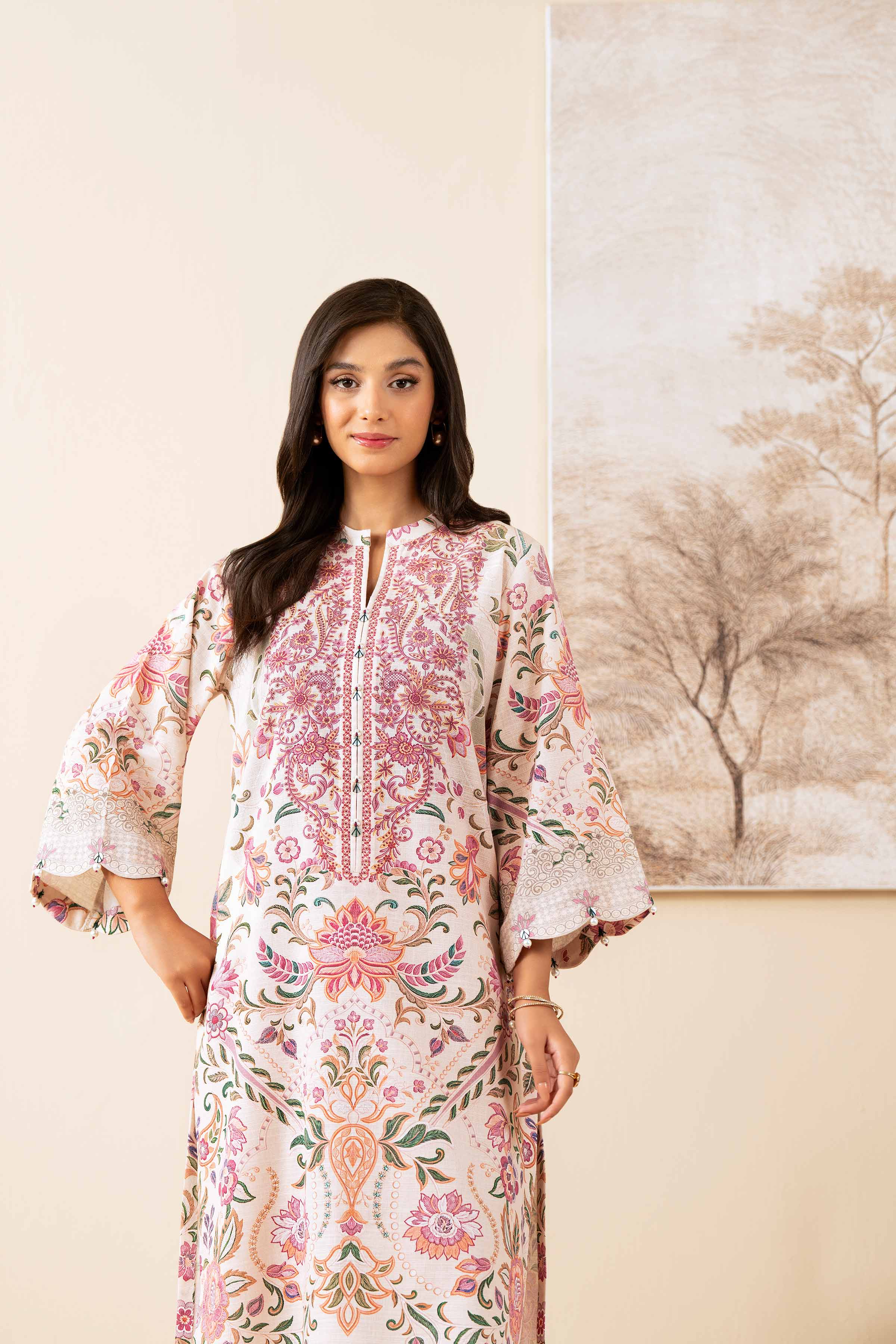 NISHATUAE - Multi Printed Khaddar 2-piece Unstitched Dress