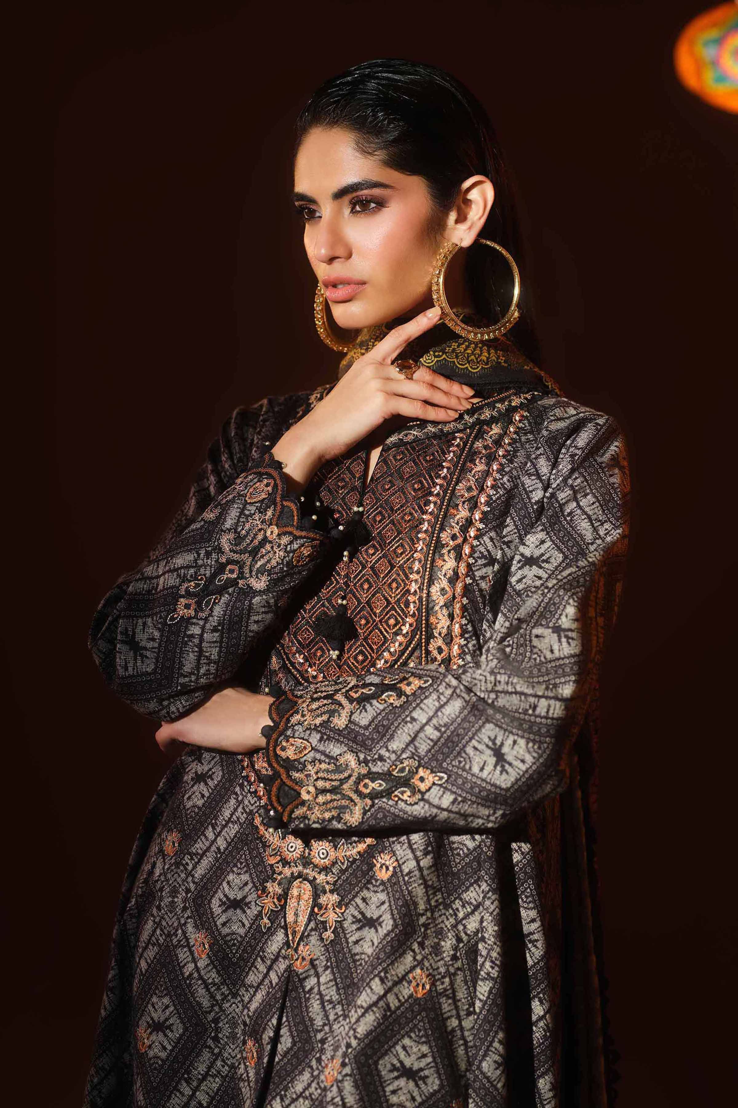 Nishat Linen UAE - 3 Piece - Digital Printed Embroidered Suit - 42502992
