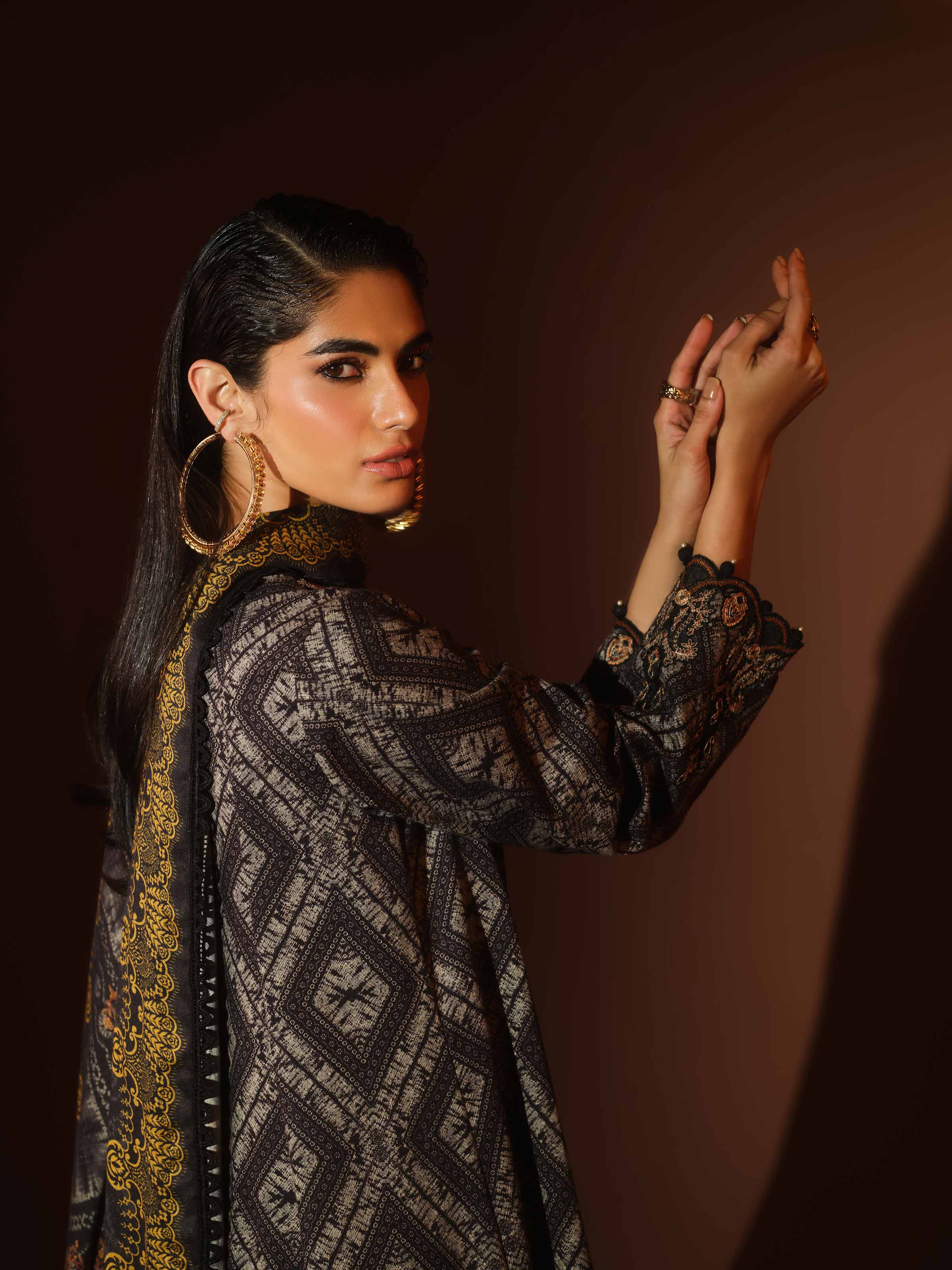 Nishat Linen UAE - 3 Piece - Digital Printed Embroidered Suit - 42502992