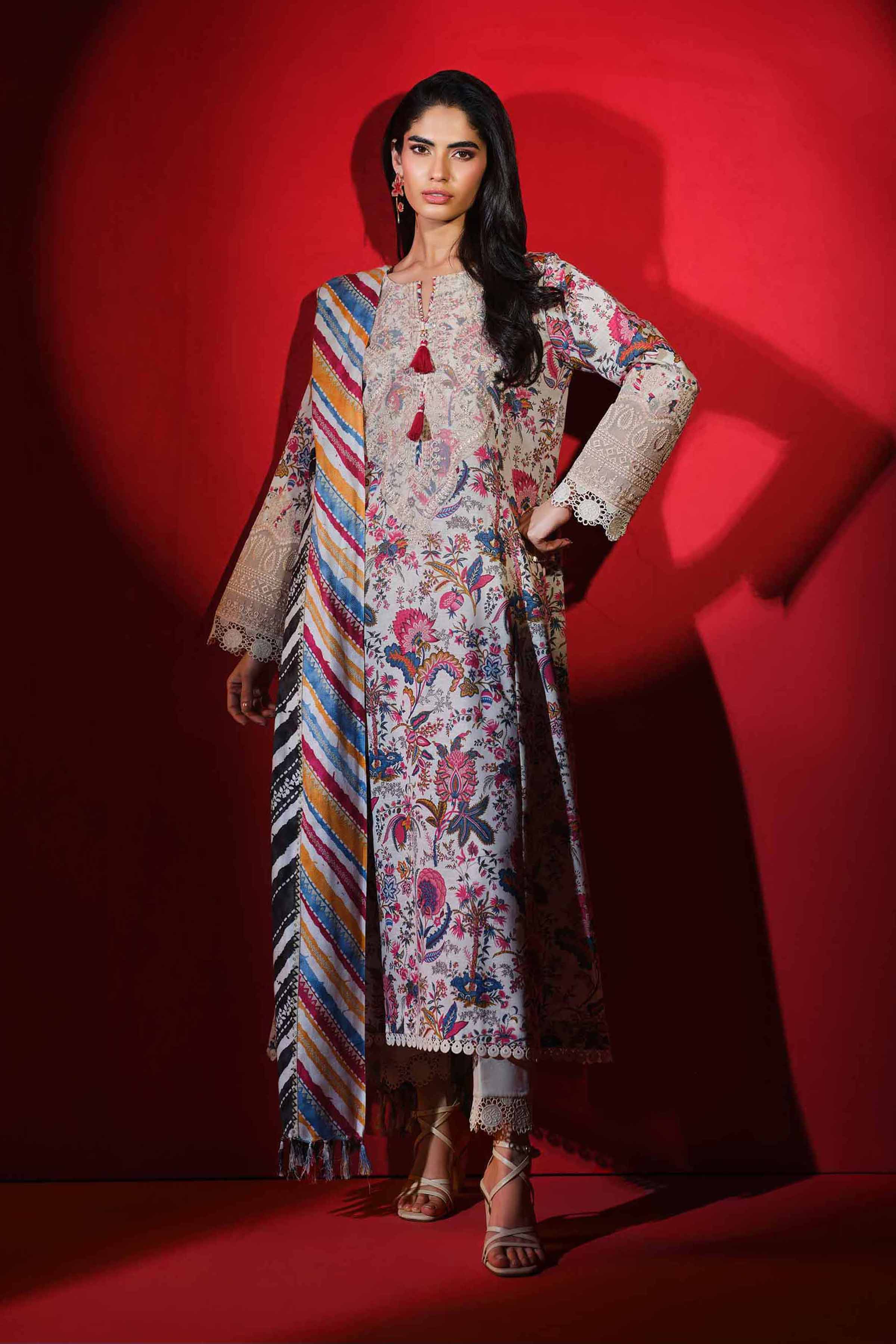 Nishat Linen UAE - 3 Piece - Printed Embroidered Suit - 42503528