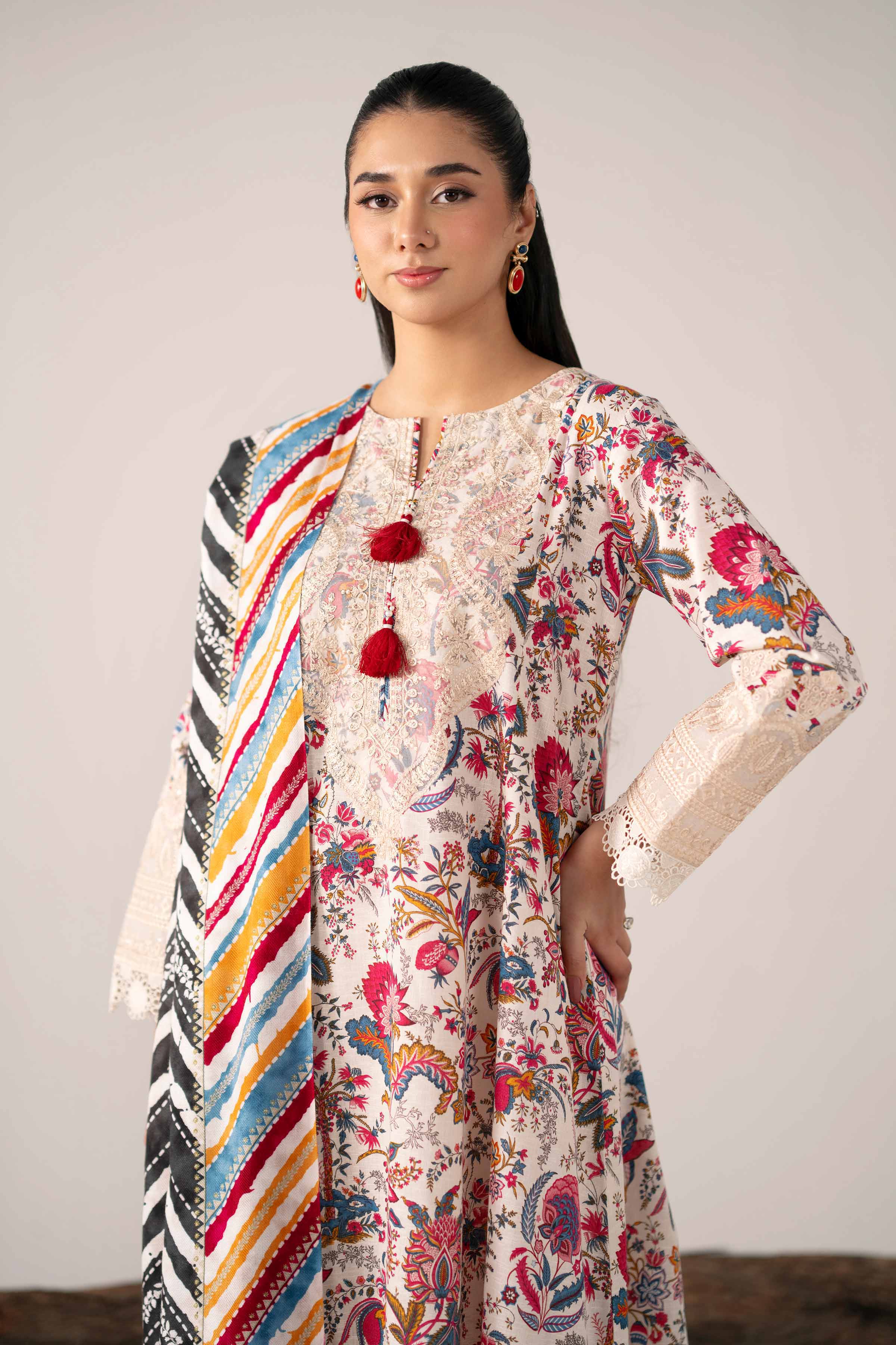 Nishat Linen UAE - 3 Piece - Printed Embroidered Suit - 42503528