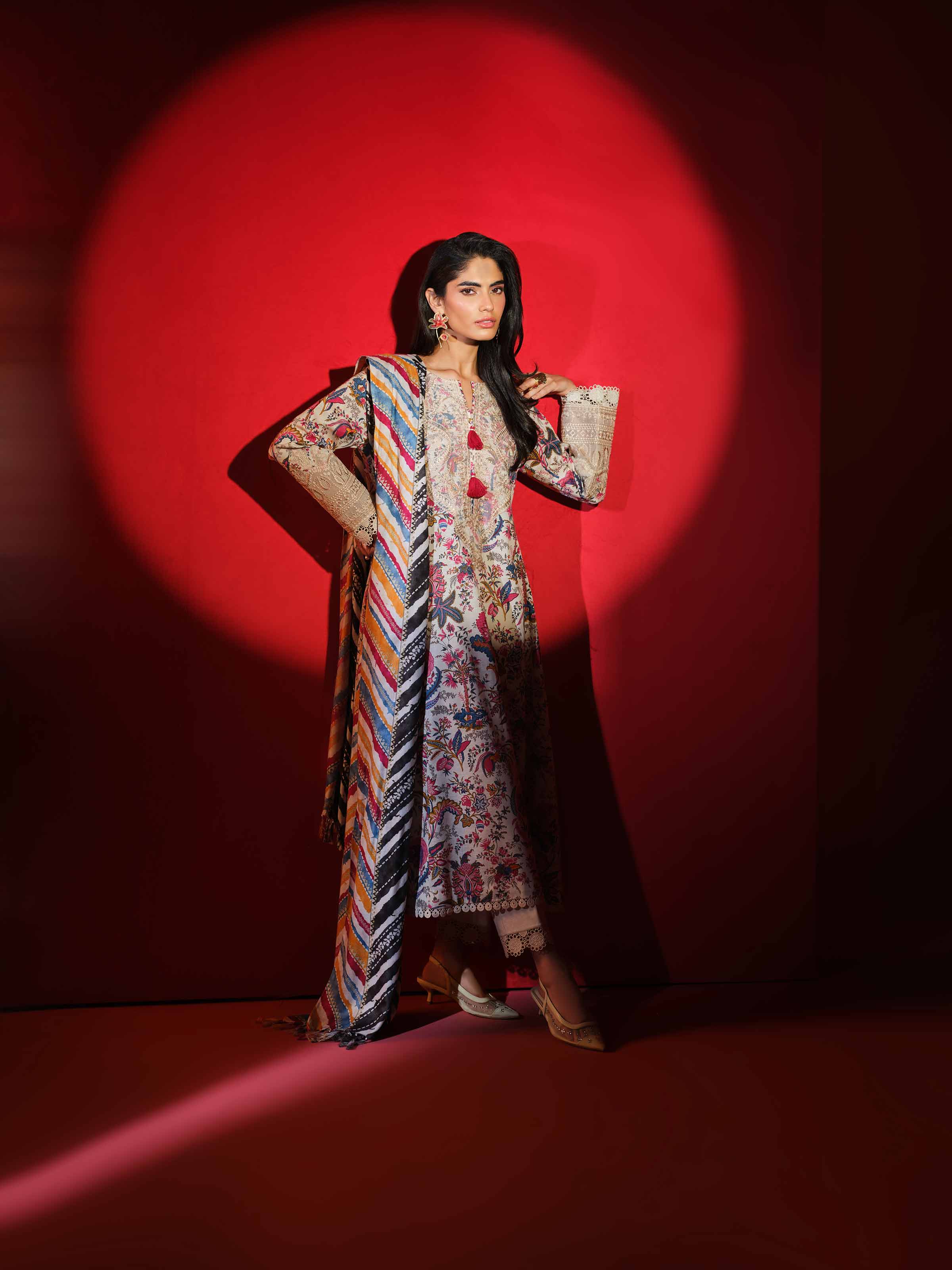 Nishat Linen UAE - 3 Piece - Printed Embroidered Suit - 42503528