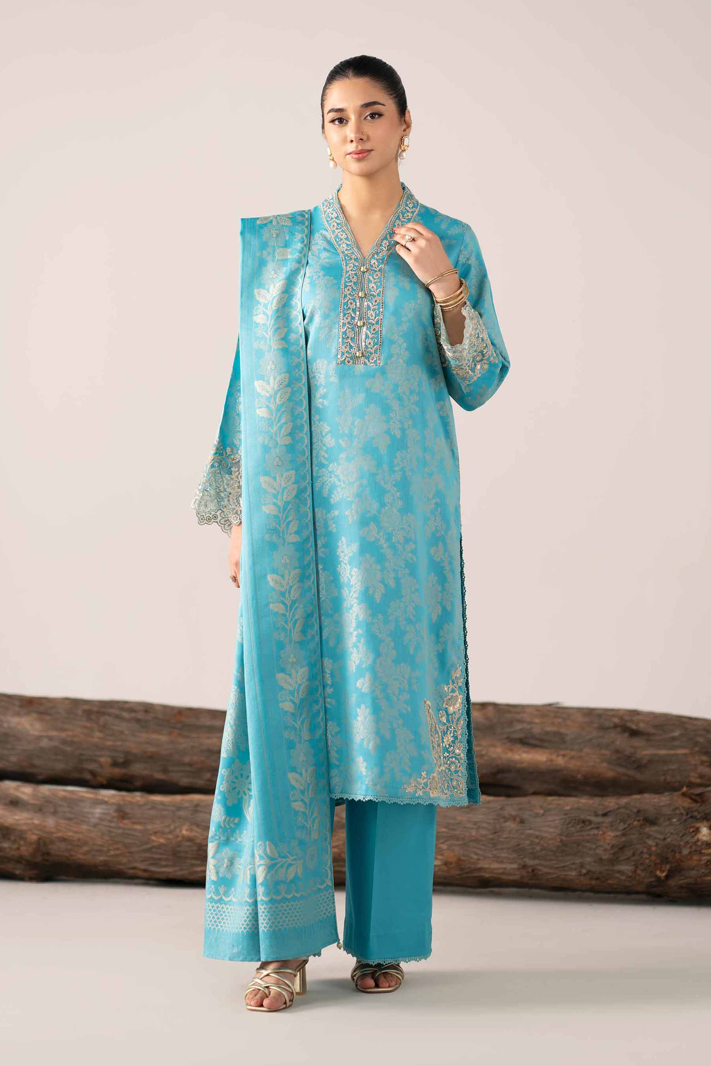 Nishat Linen UAE - 3 Piece - Embroidered Suit - 42503600