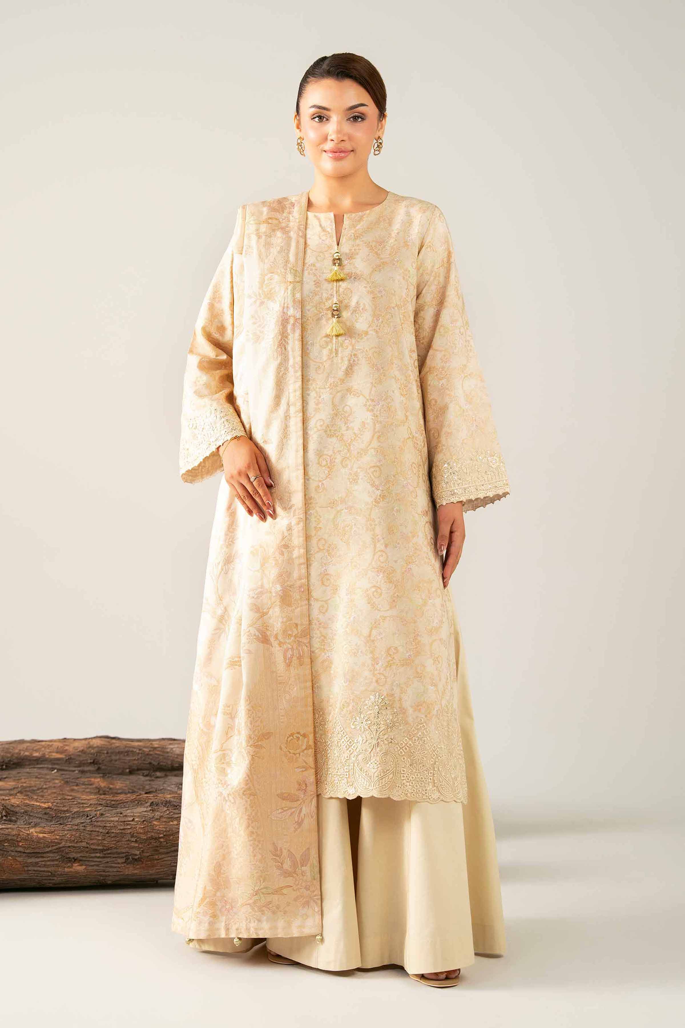 Nishat Linen UAE - 3 Piece - Digital Printed Embroidered Suit - 42503603