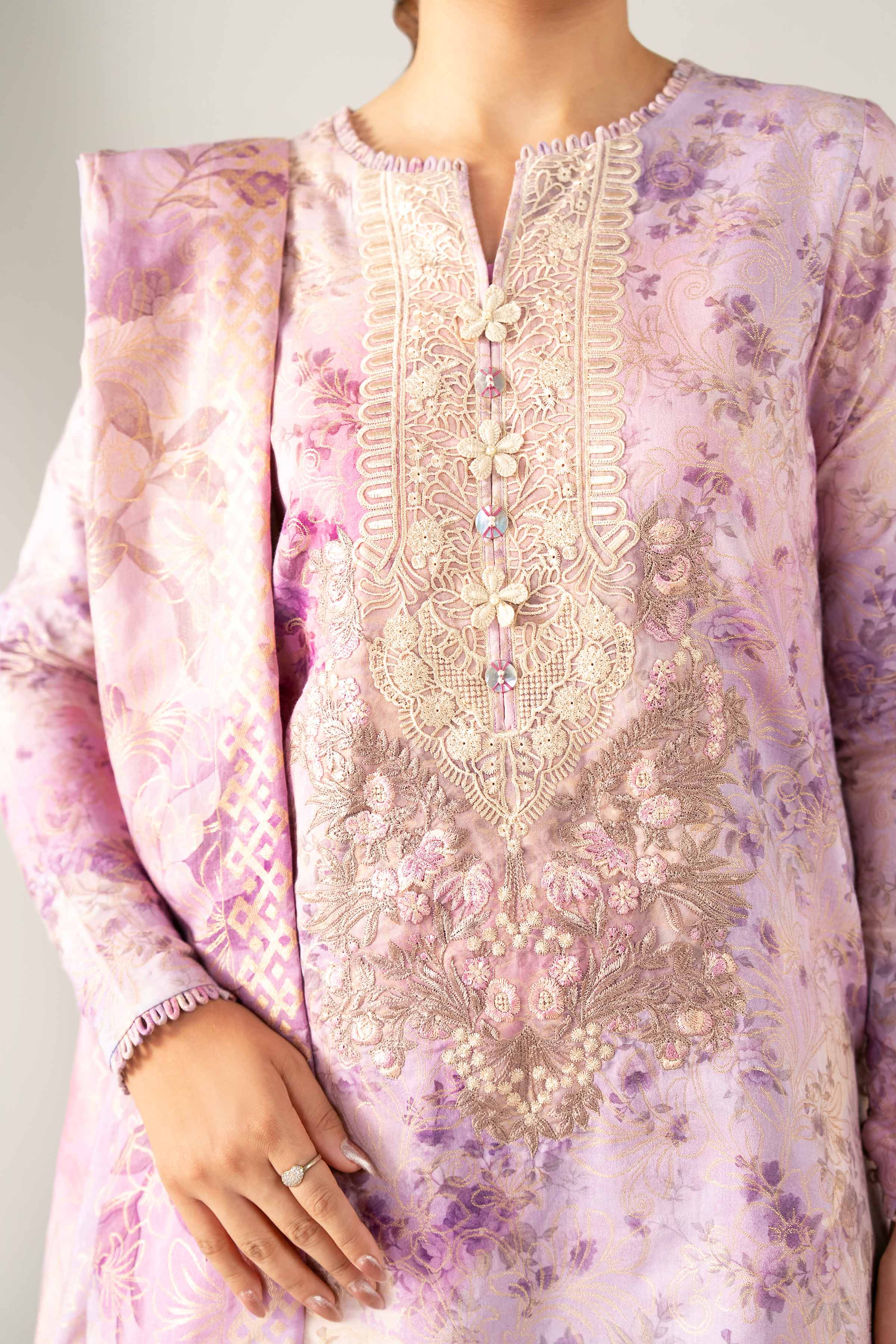 Nishat Linen UAE - 3 Piece - Digital Printed Embroidered Suit - 42503605