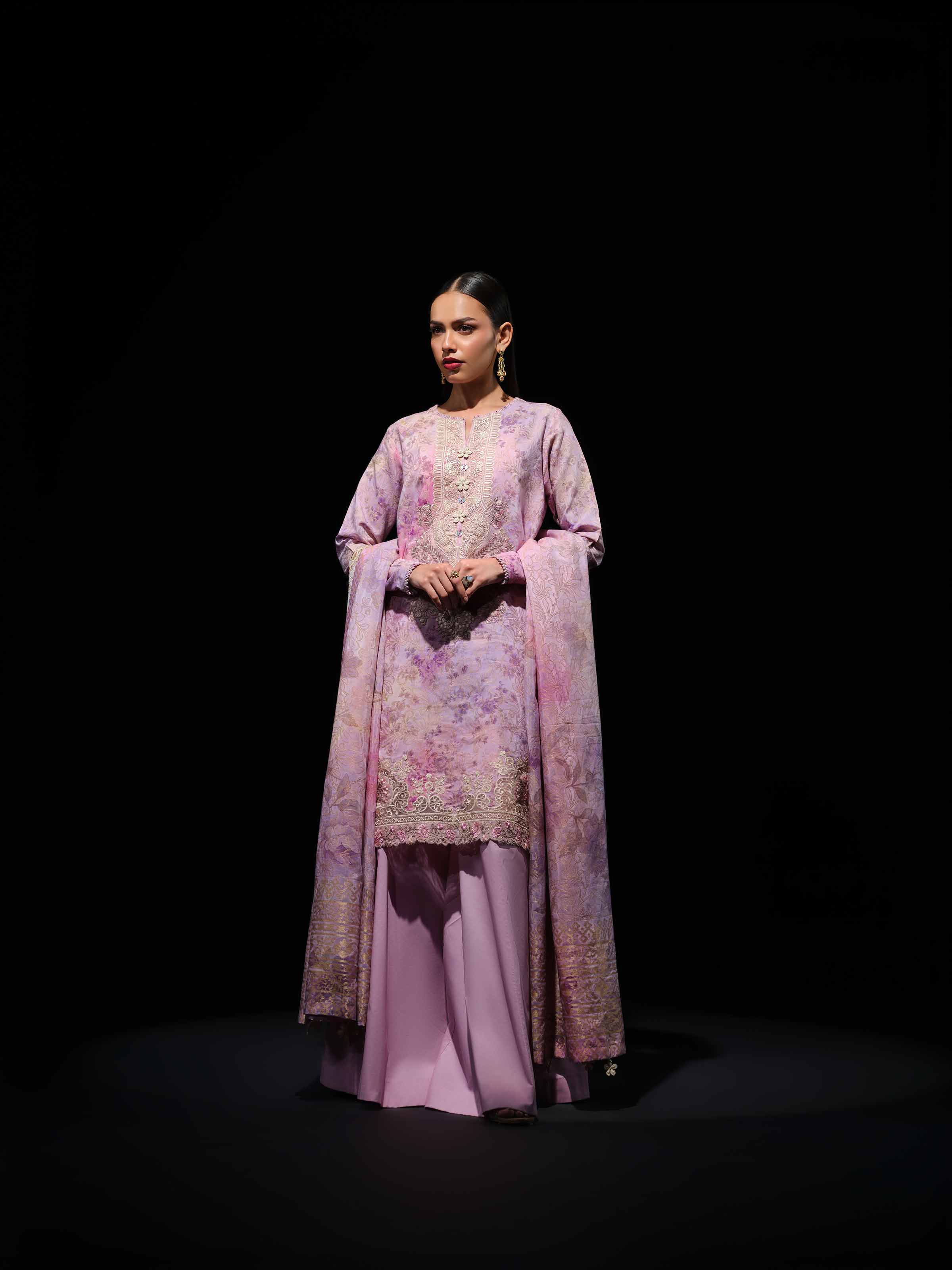 Nishat Linen UAE - 3 Piece - Digital Printed Embroidered Suit - 42503605