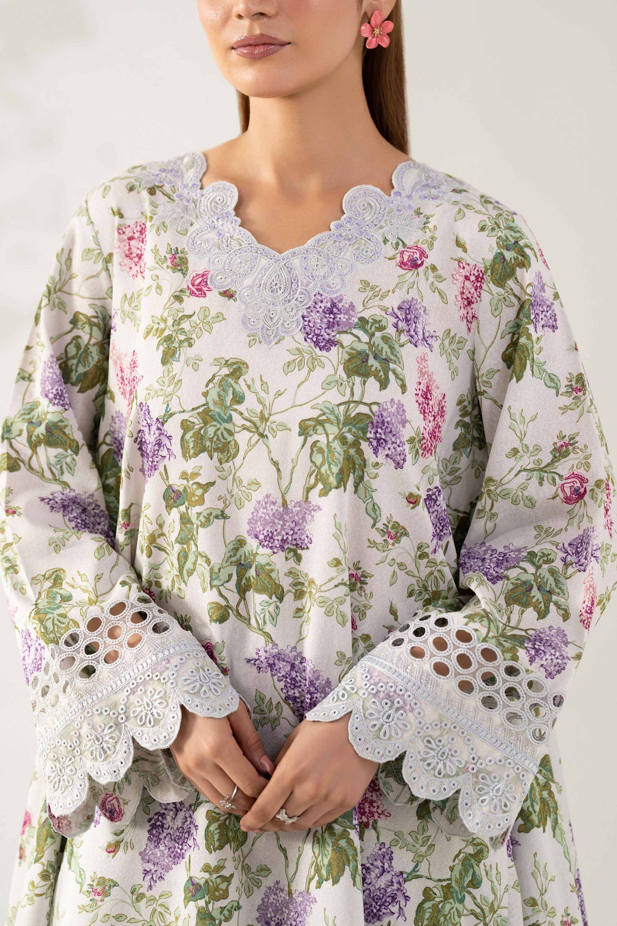 2 Piece - Printed Embroidered Suit - 42503615