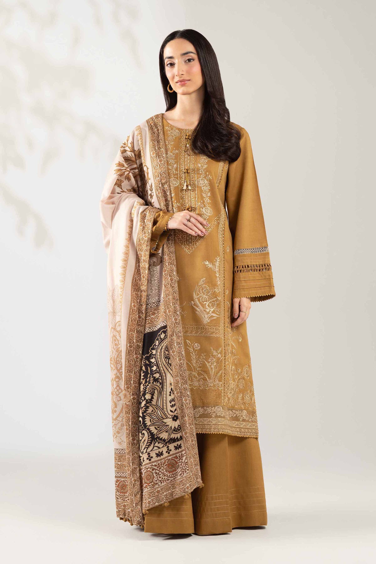 3 Piece - Digital Printed Embroidered Suit - 42503683