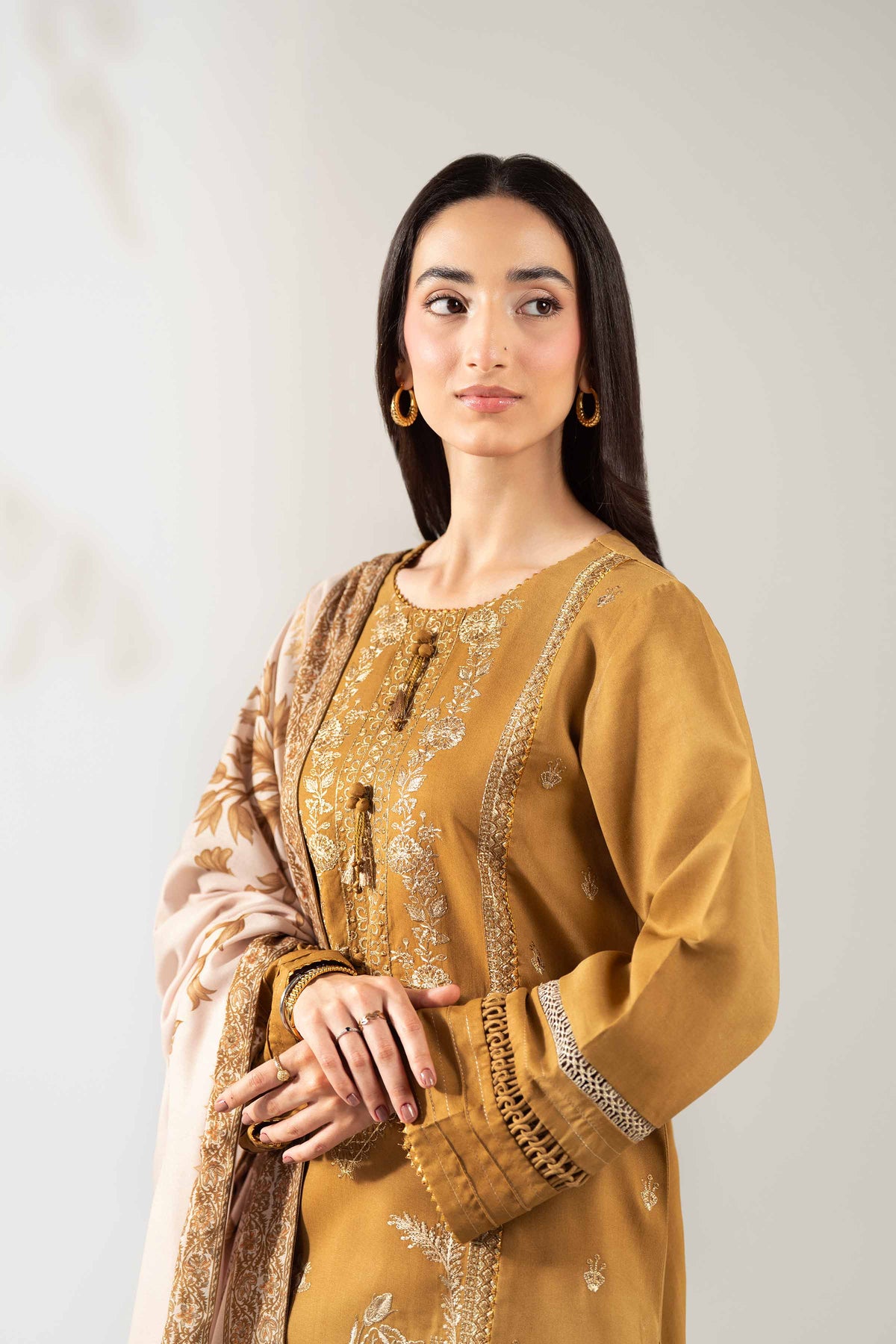 3 Piece - Digital Printed Embroidered Suit - 42503683