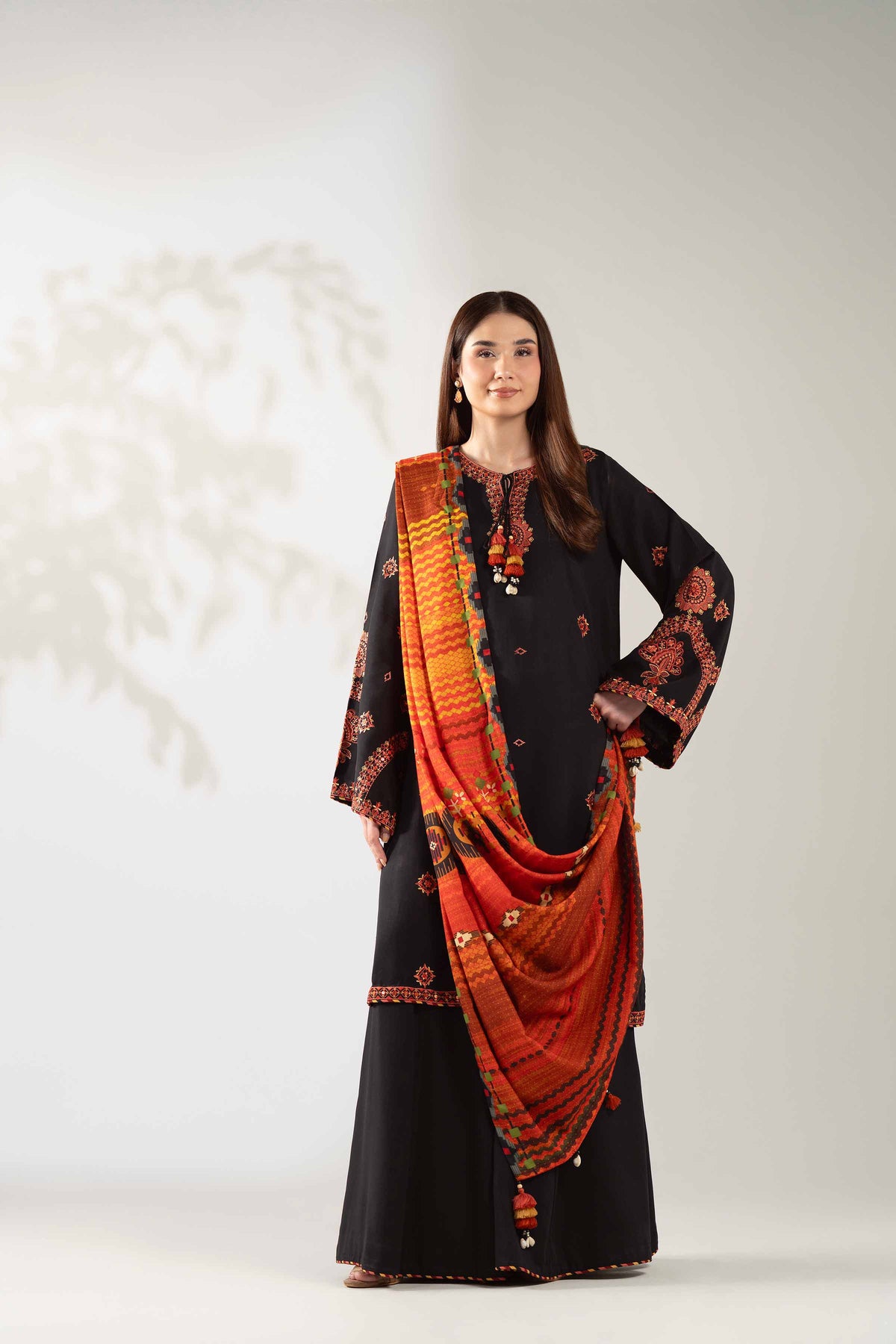 3 Piece - Digital Printed Embroidered Suit - 42503685