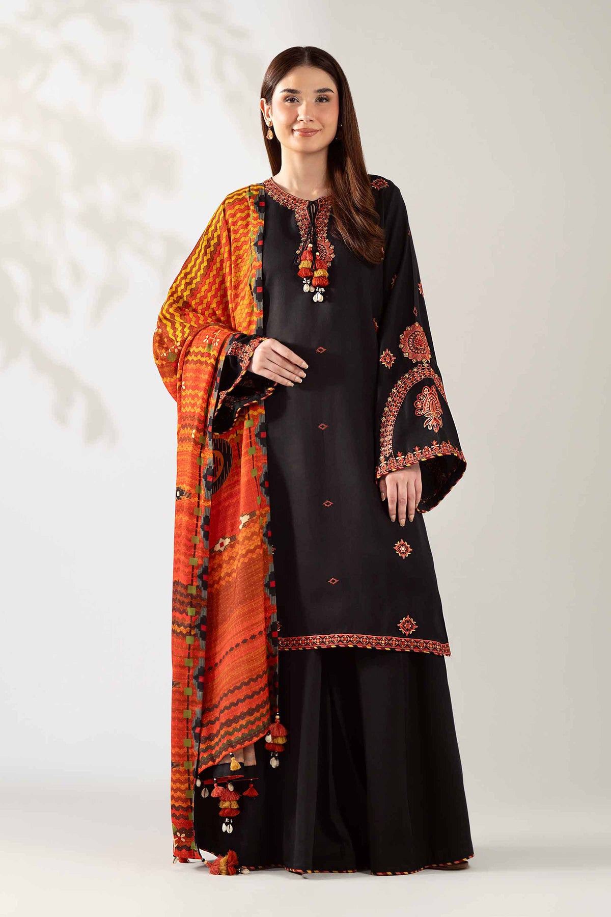 3 Piece - Digital Printed Embroidered Suit - 42503685