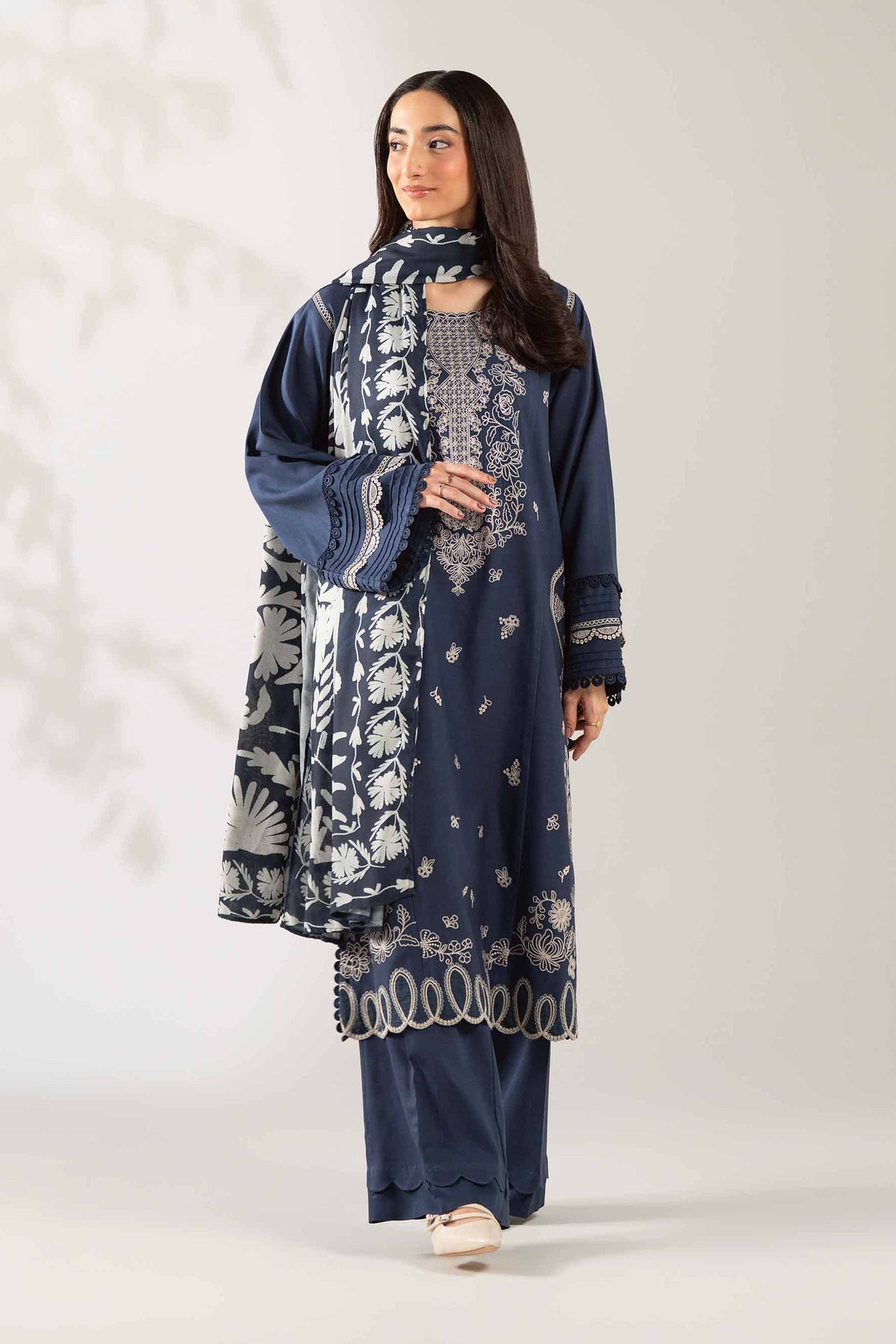 3 Piece - Digital Printed Embroidered Suit - 42503686