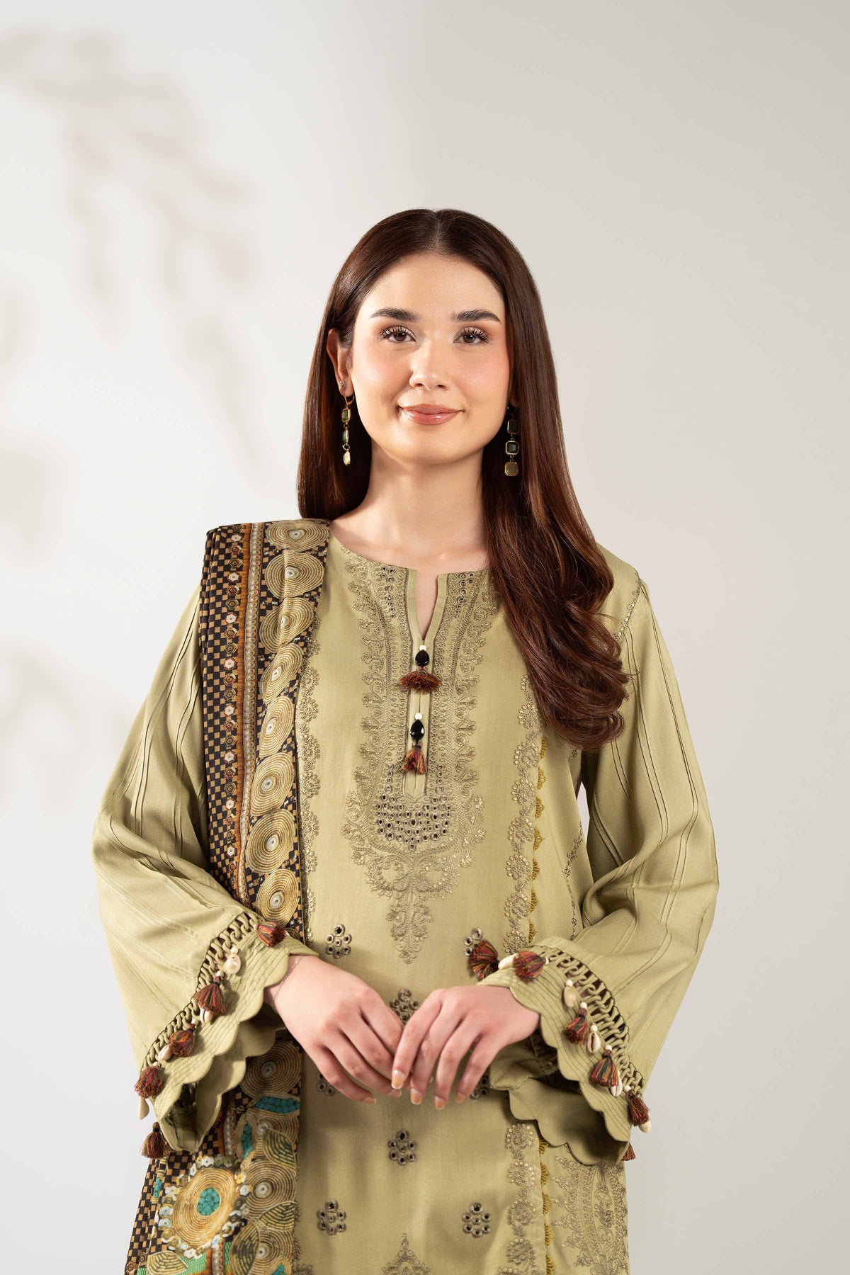 3 Piece - Digital Printed Embroidered Suit - 42503689