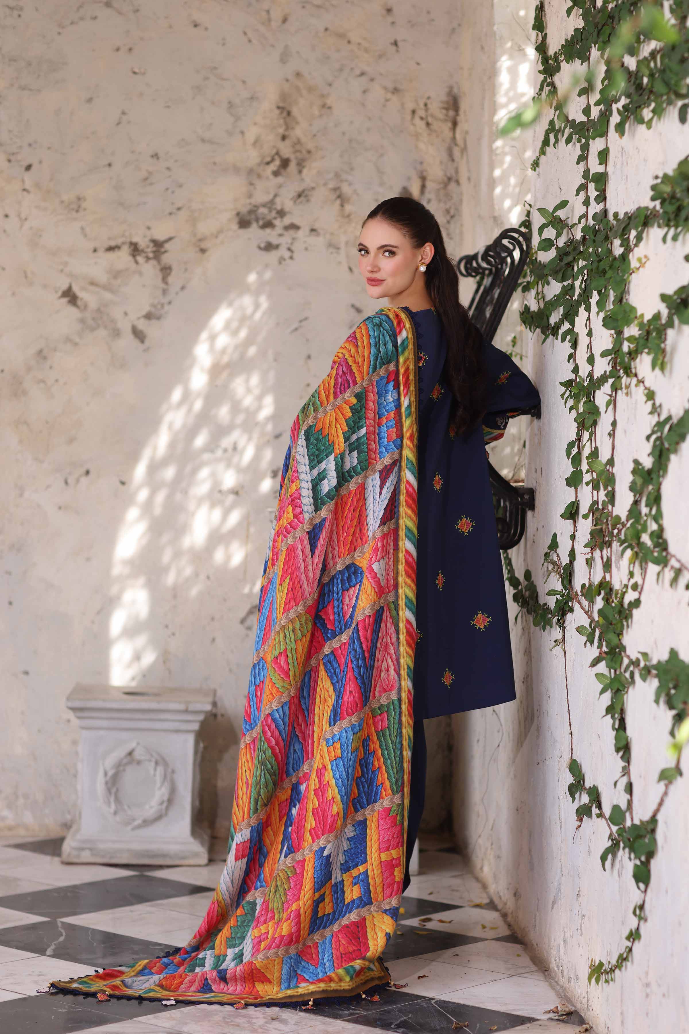 Nishat Linen UAE - 3 Piece - Digital Printed Embroidered Suit - 42503721