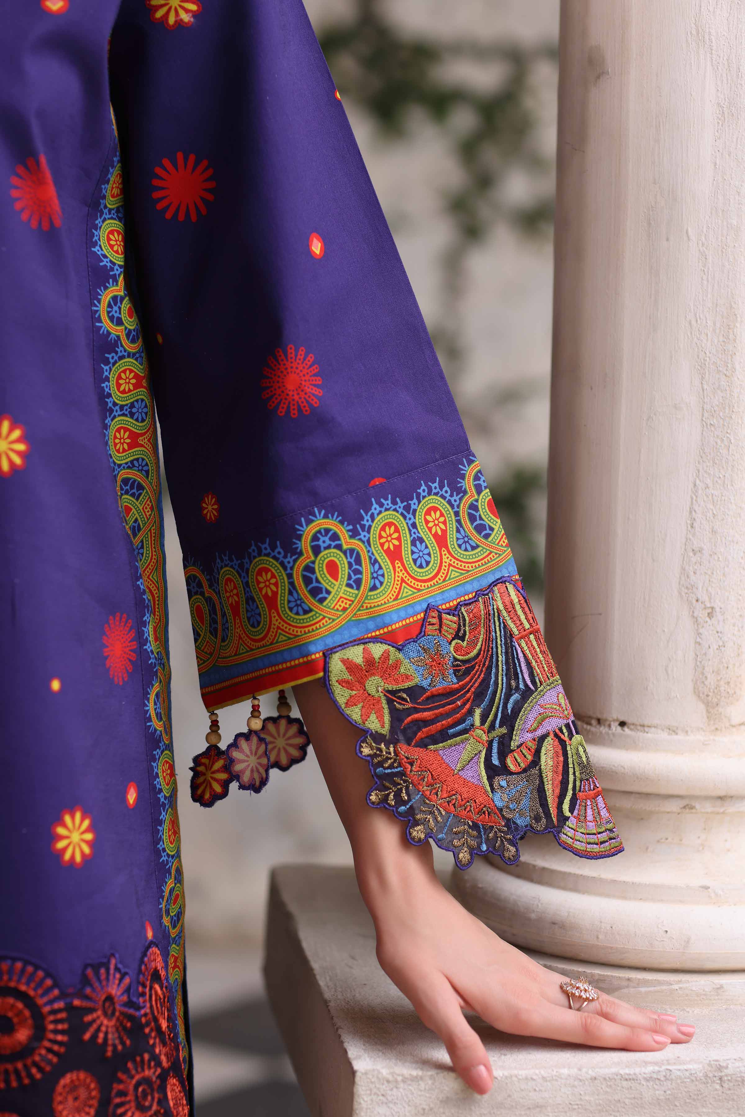 Nishat Linen UAE - 3 Piece - Digital Printed Embroidered Suit - 42503723