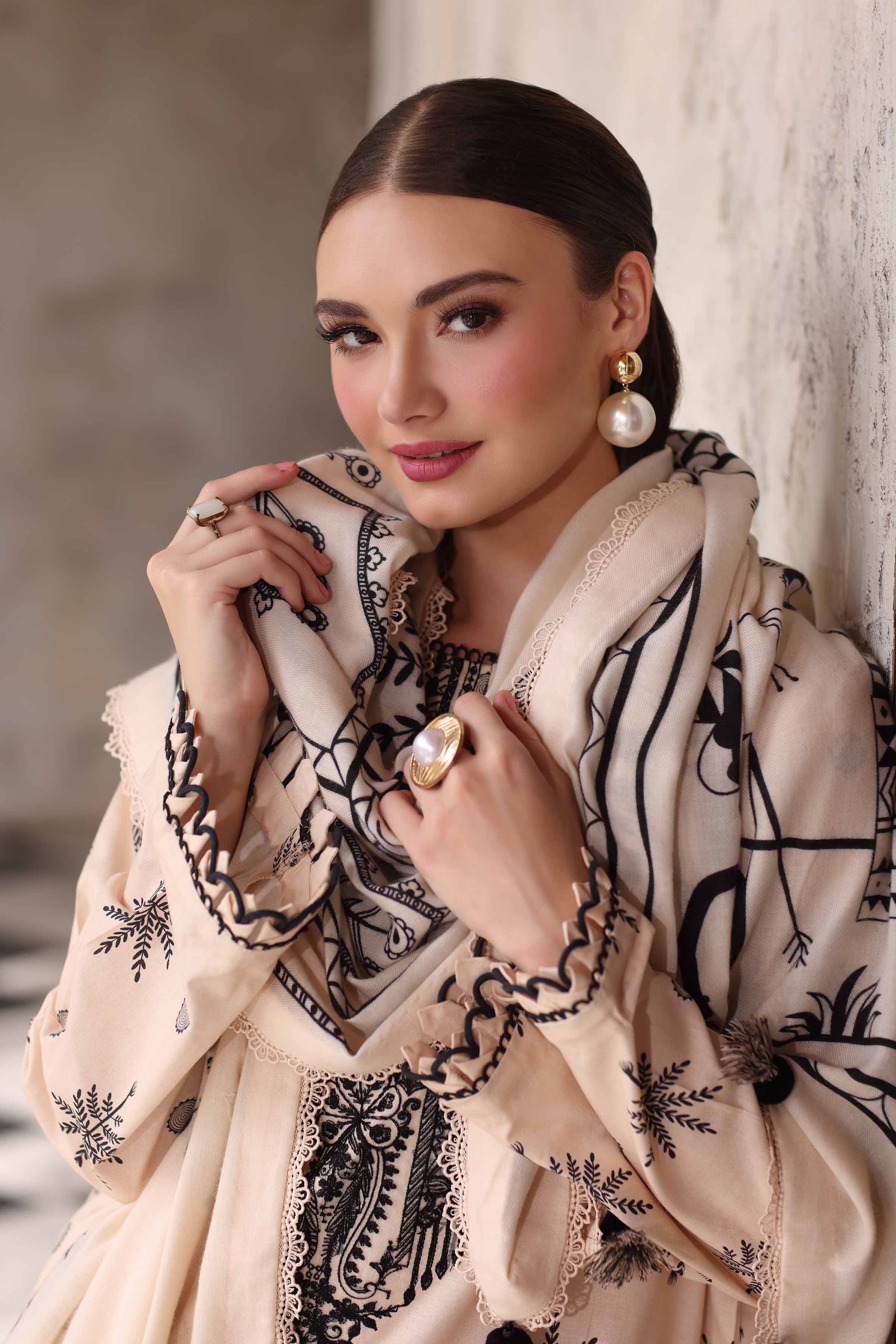Nishat Linen UAE - 3 Piece - Printed Embroidered Suit - 42503724