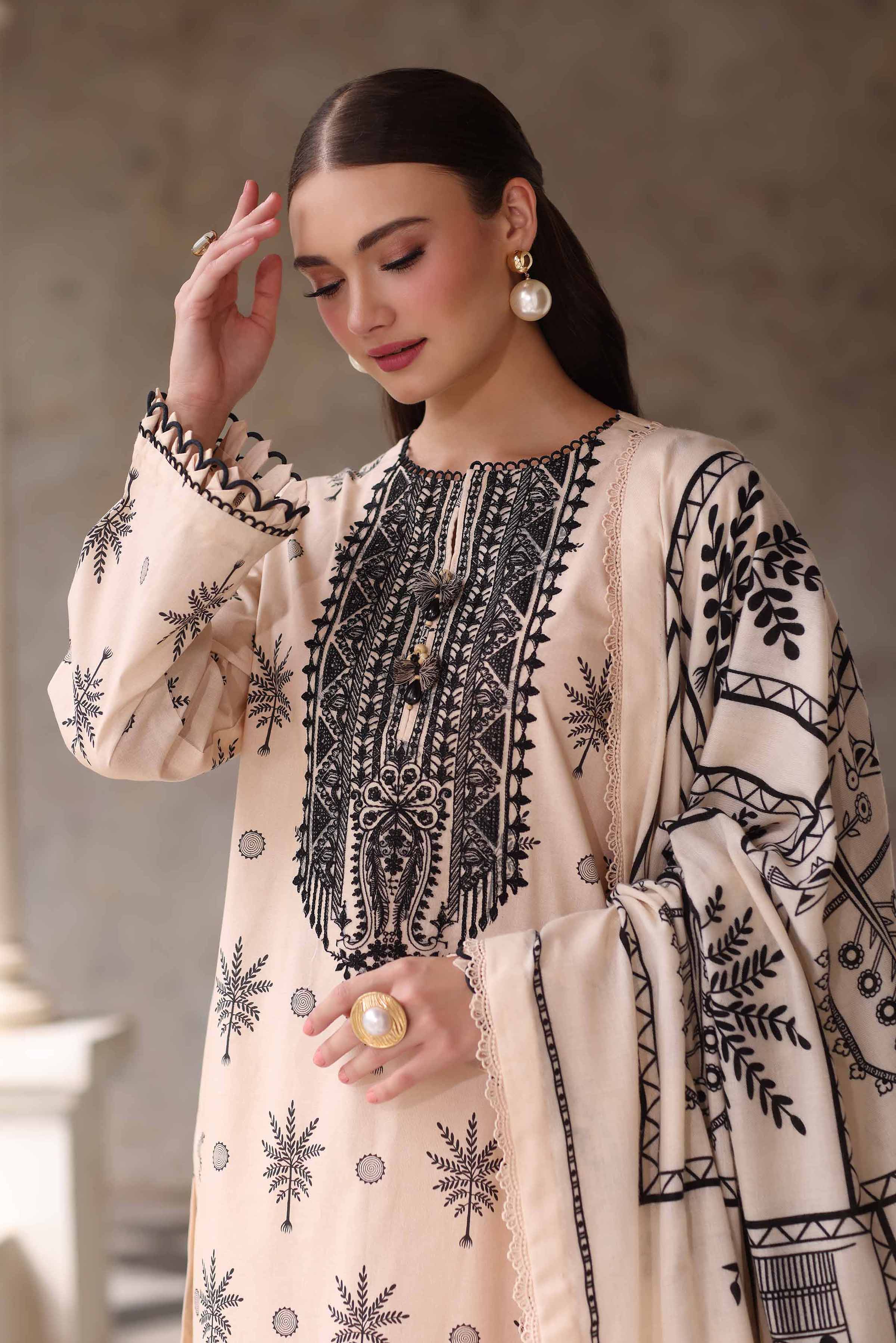 Nishat Linen UAE - 3 Piece - Printed Embroidered Suit - 42503724