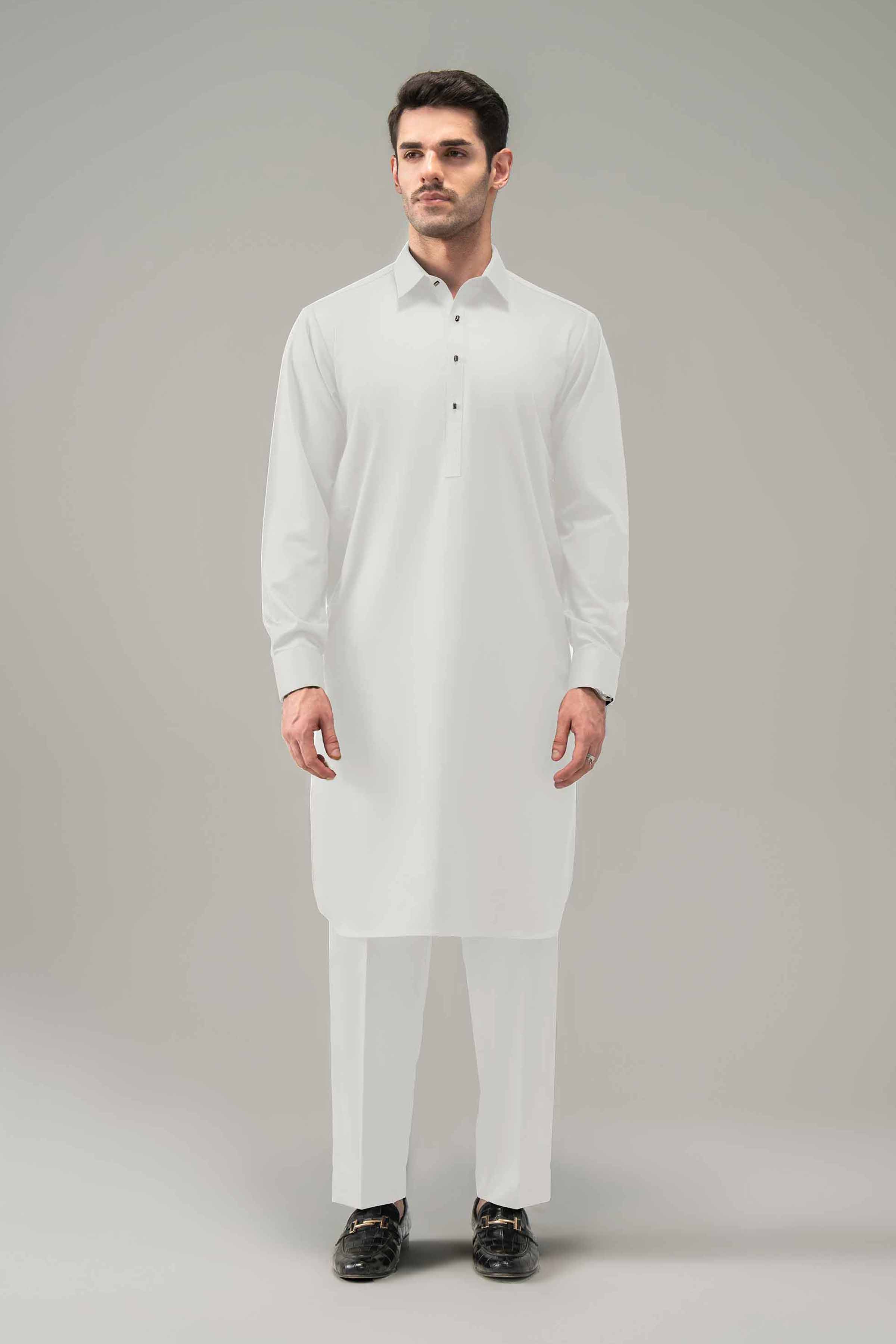 2 Piece - Naqsh Suit - 42508211 White Blended 2PC