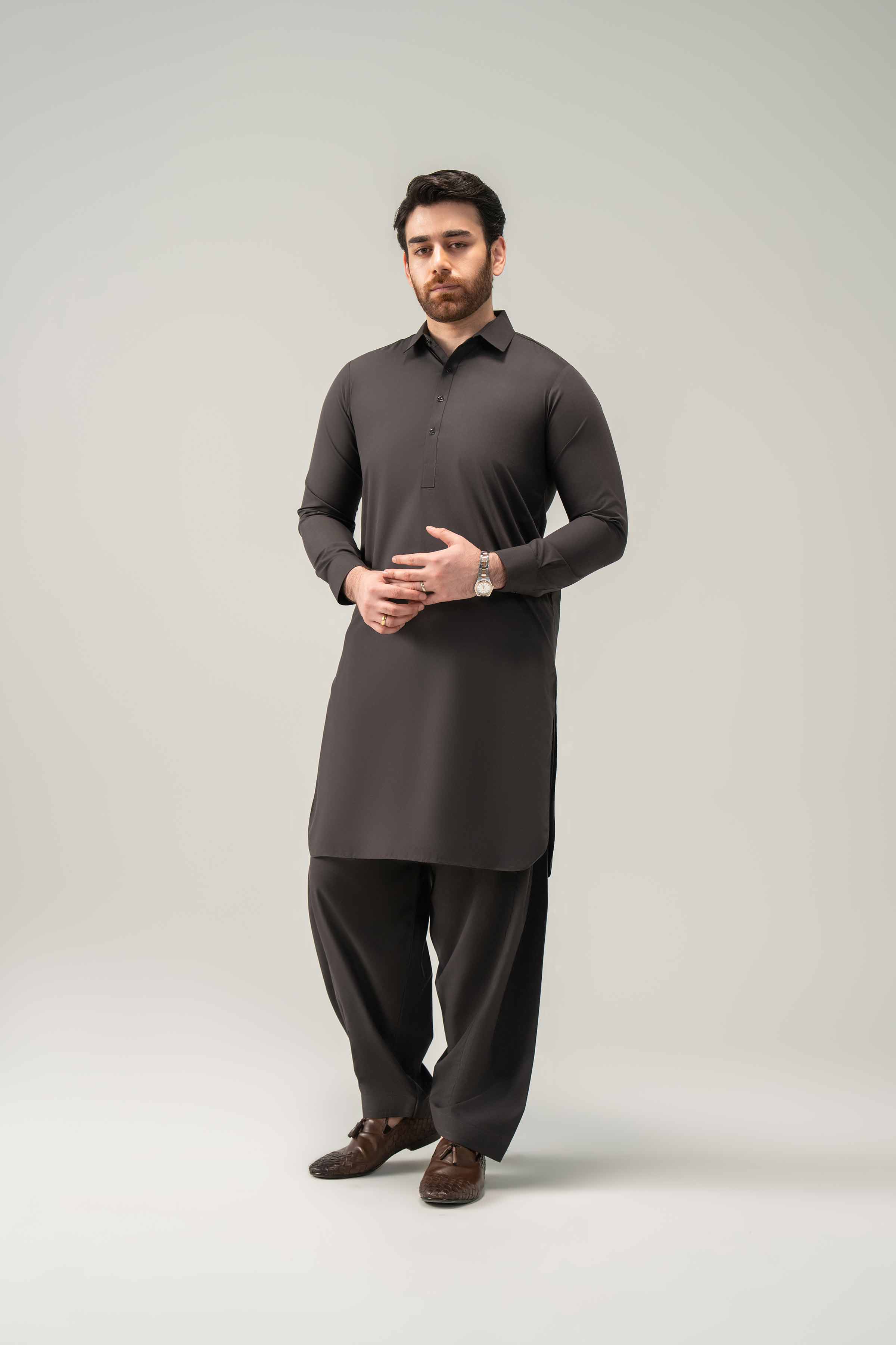 2 Piece - Naqsh Suit - 42508217 Black Orchid 2PC