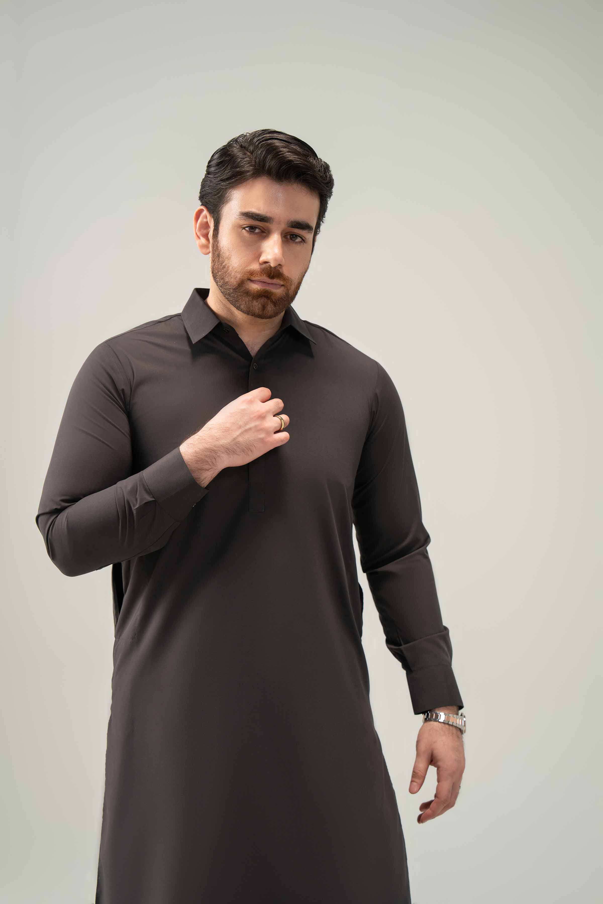 2 Piece - Naqsh Suit - 42508217 Black Orchid 2PC