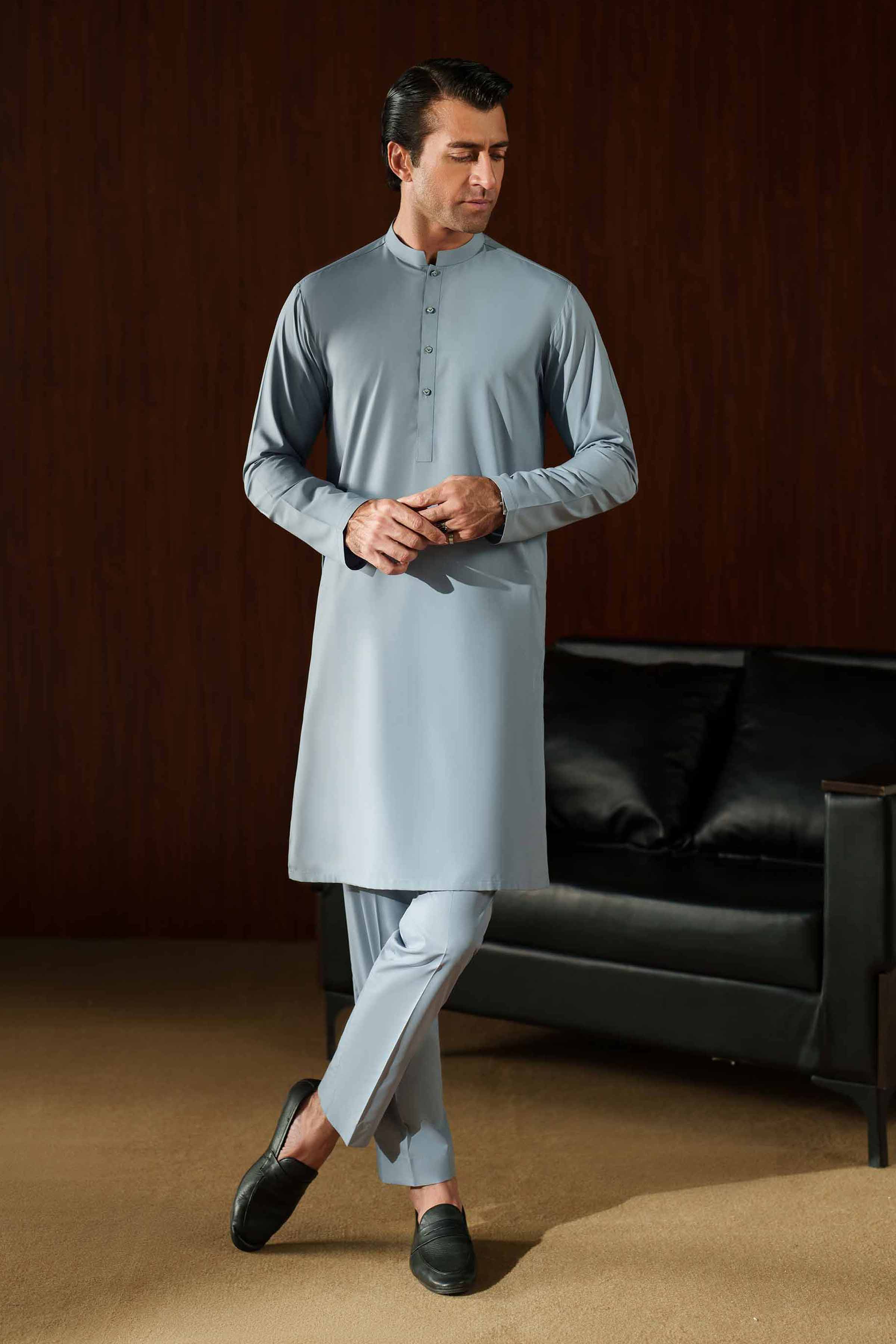 2 Piece - Naqsh Suit - 42508219 Grey Orchid 2PC
