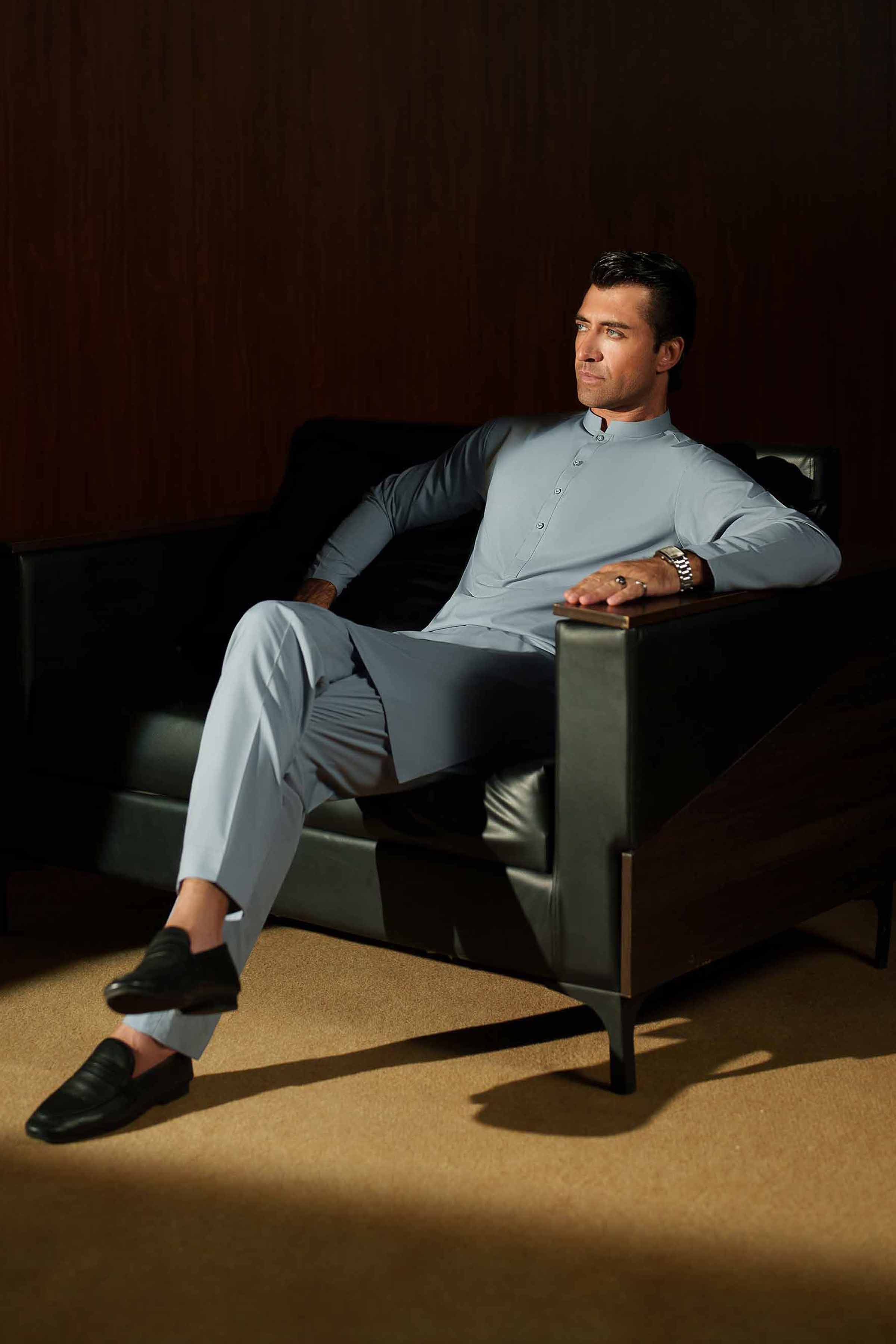 2 Piece - Naqsh Suit - 42508219 Grey Orchid 2PC