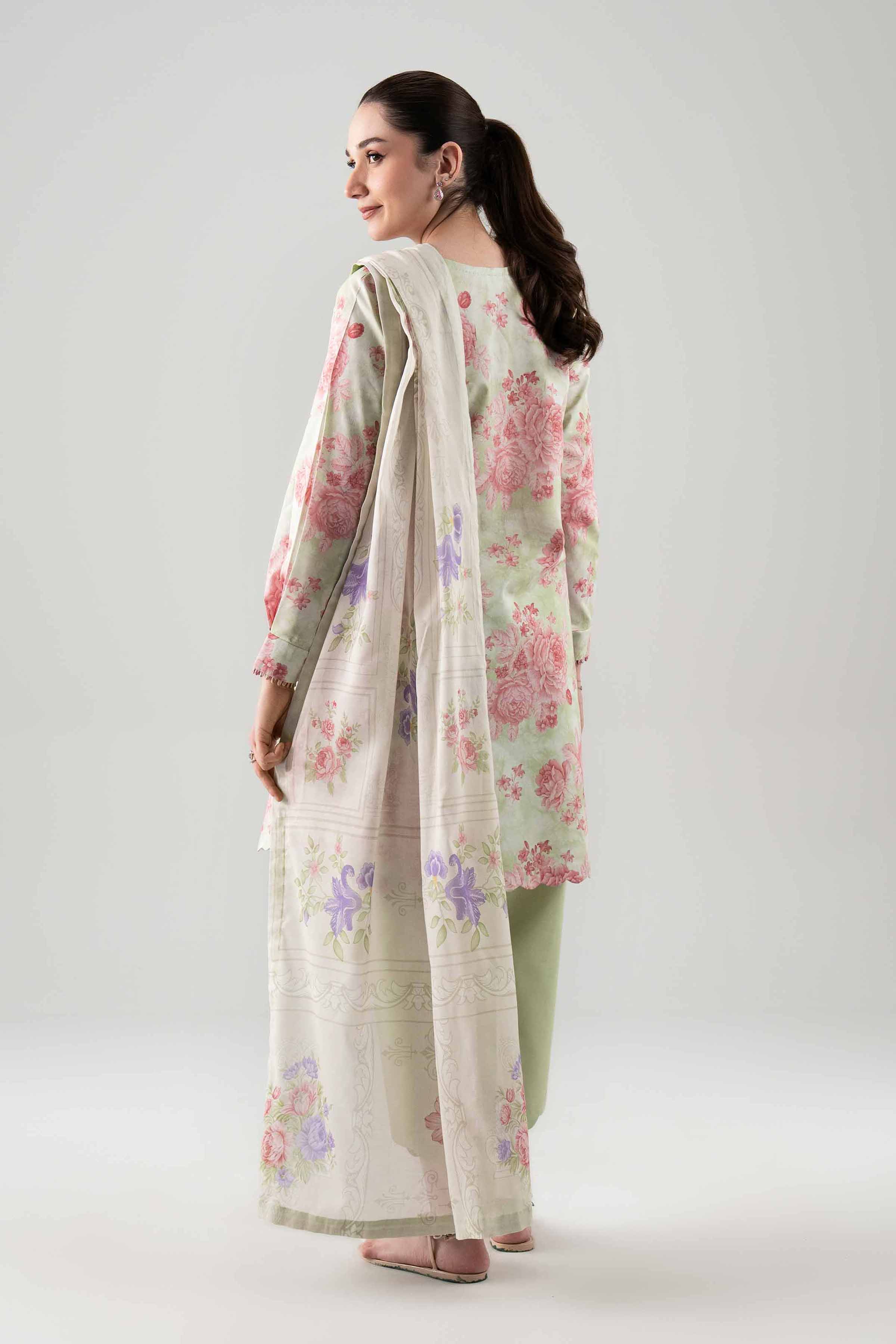 2 Piece - Digital Printed Suit - 42601003 NishatUAE Pink Lawn 2PC Printed Unstitched