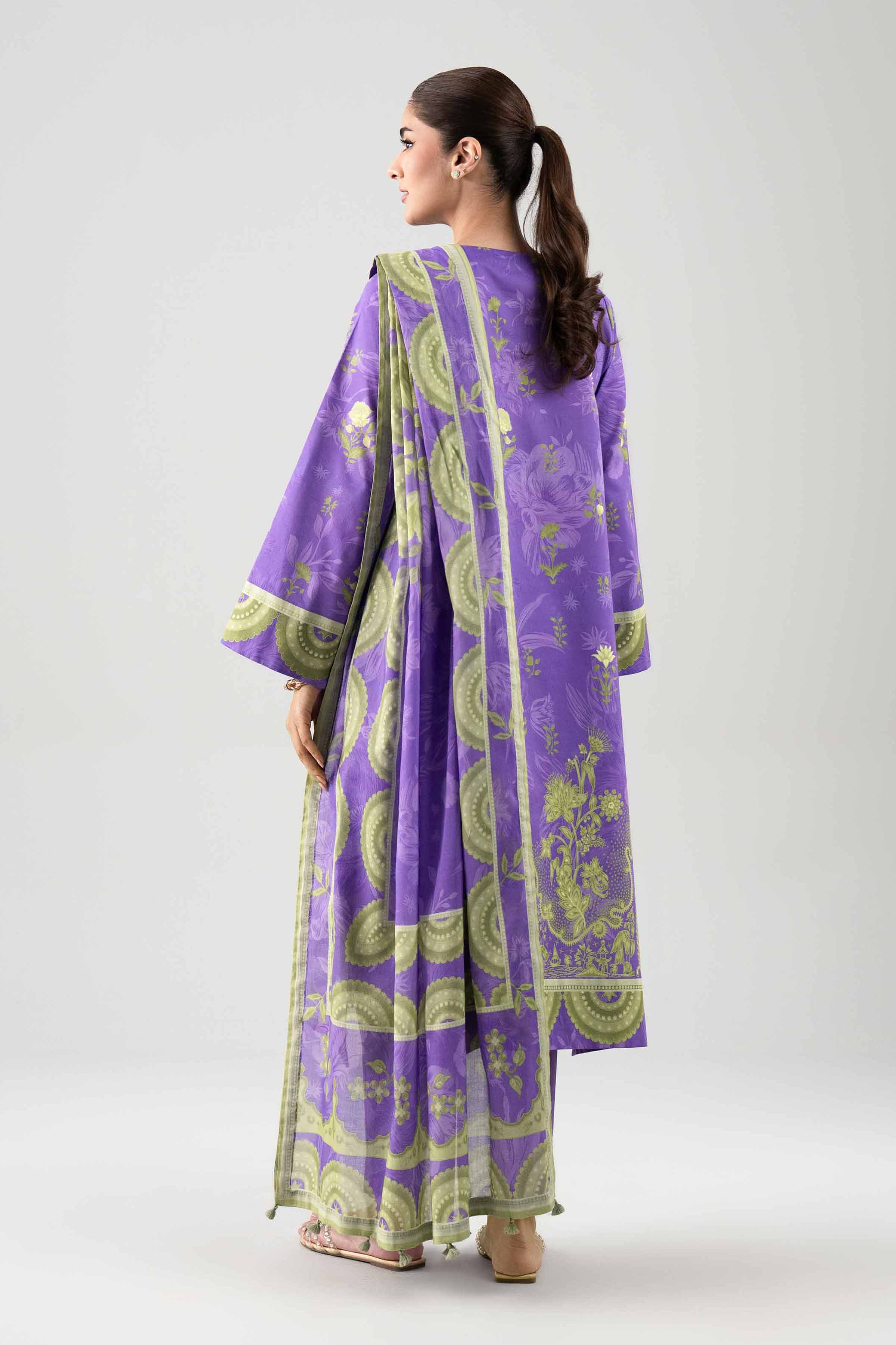 2 Piece - Digital Printed Suit - 42601006 NishatUAE Purple Lawn 2PC Printed Unstitched