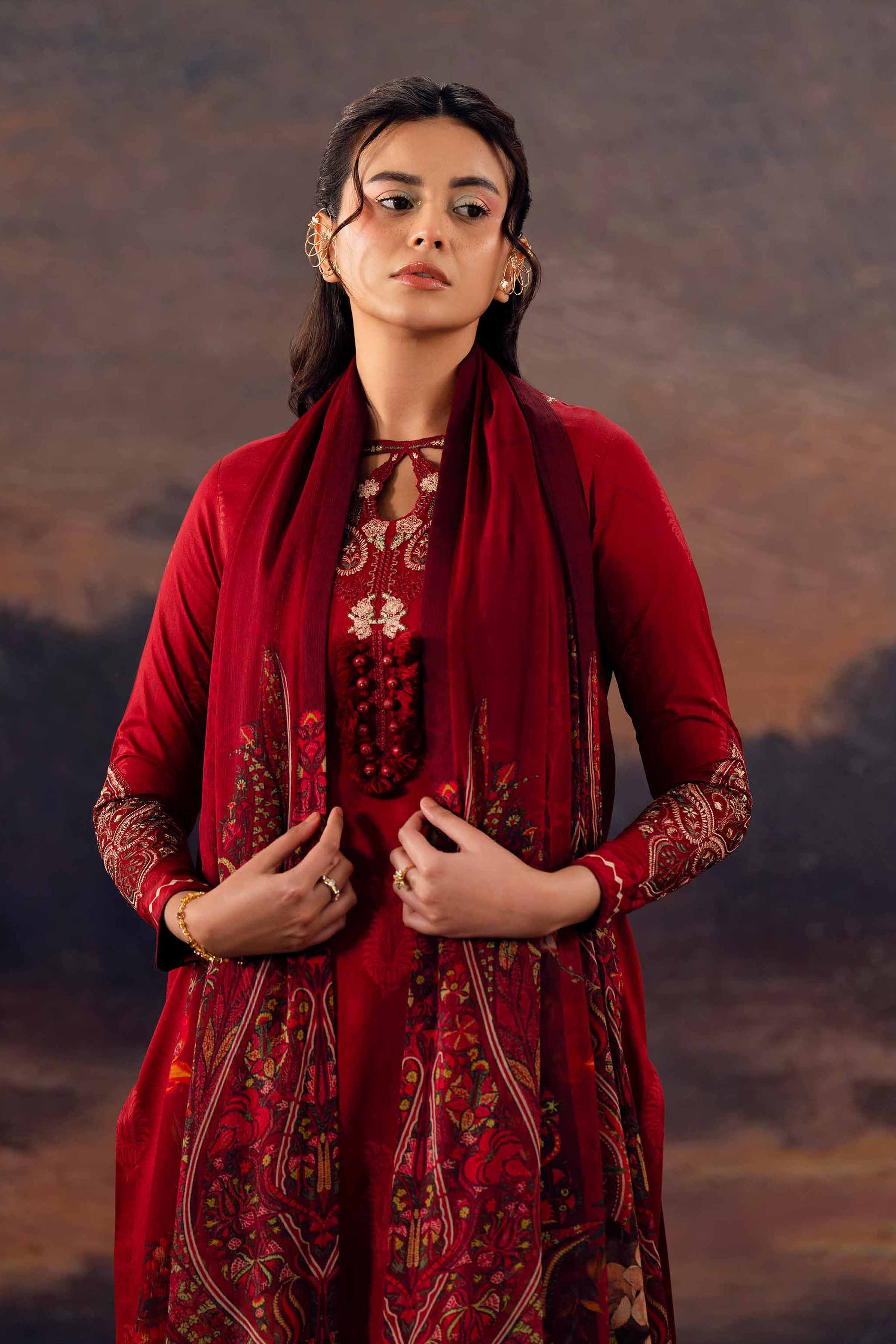 2 Piece - Digital Printed Embroidered Suit - 42601014