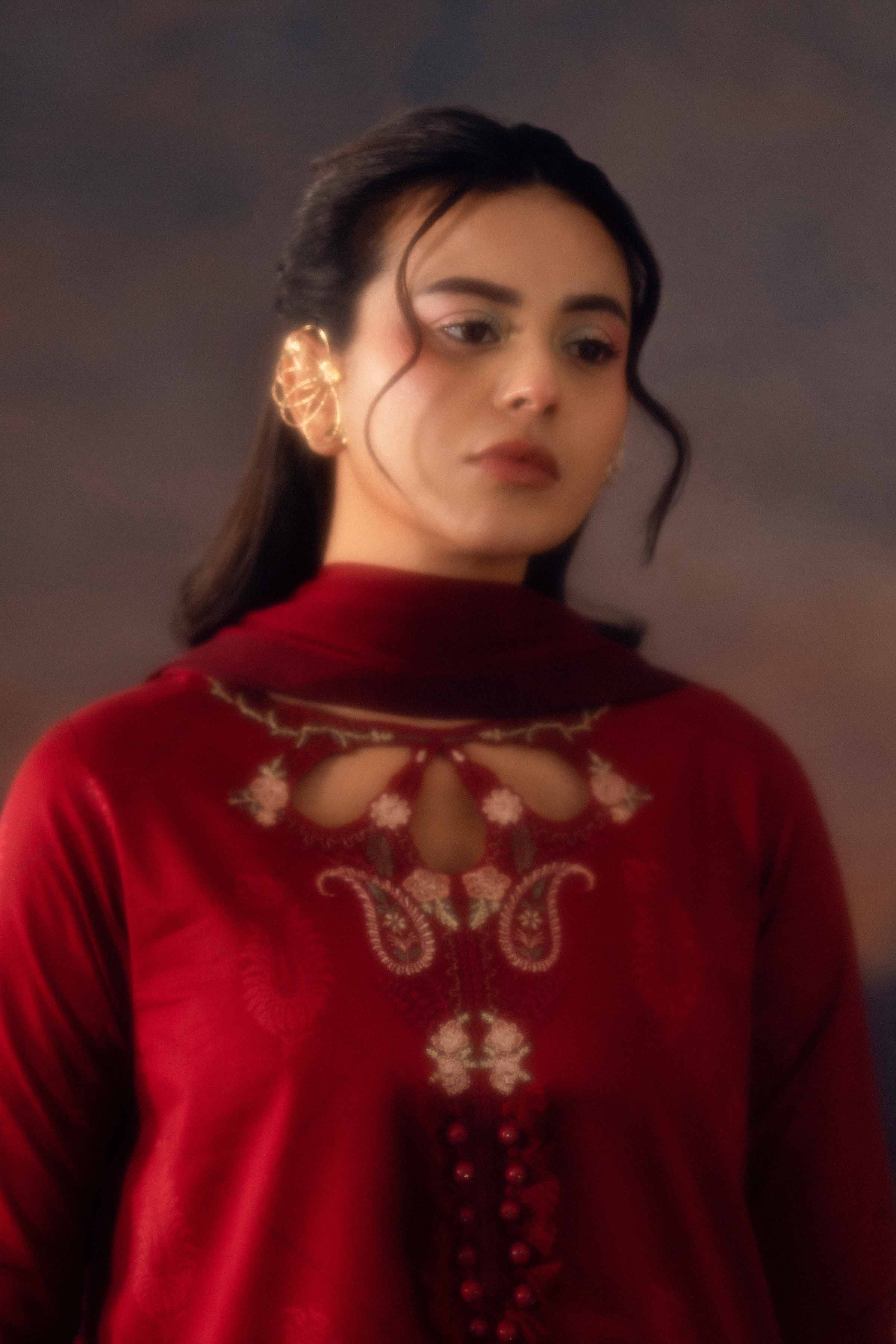 2 Piece - Digital Printed Embroidered Suit - 42601014