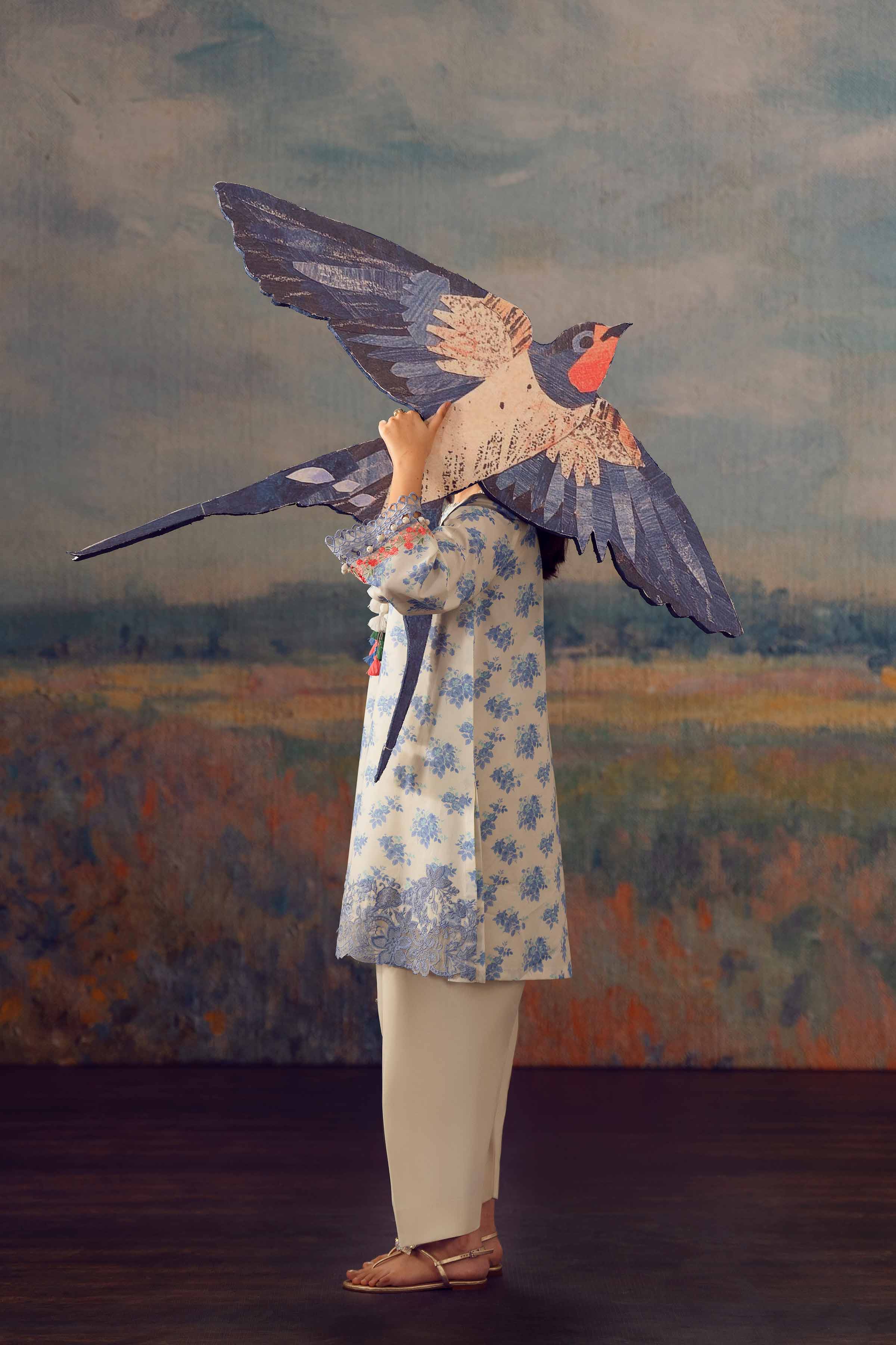 2 Piece - Digital Printed Embroidered Suit - 42601020