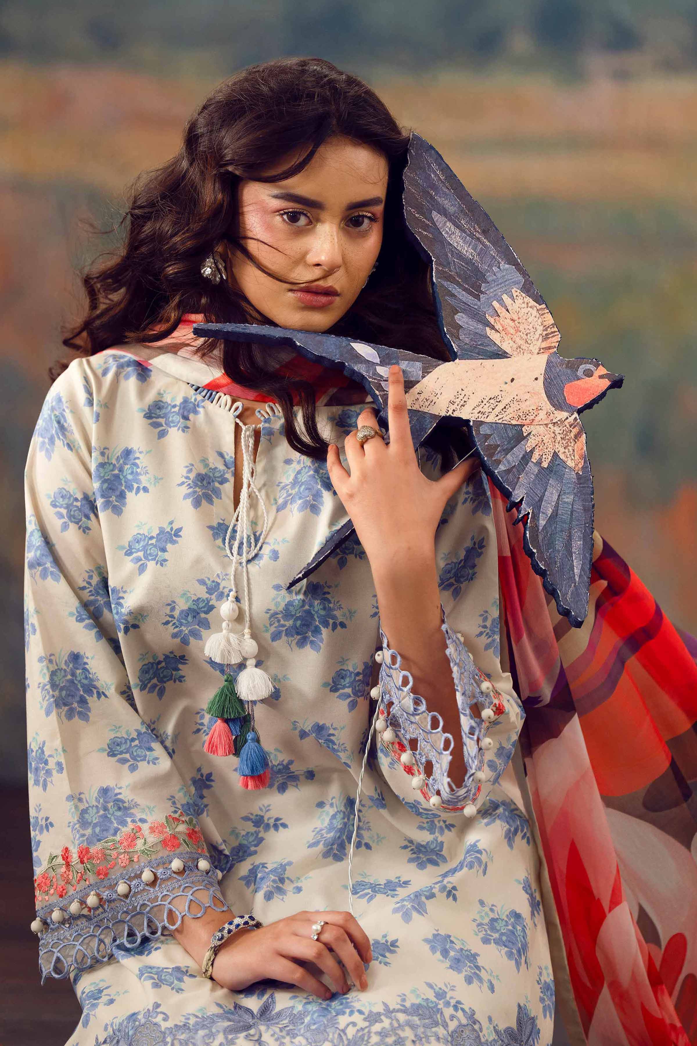 2 Piece - Digital Printed Embroidered Suit - 42601020