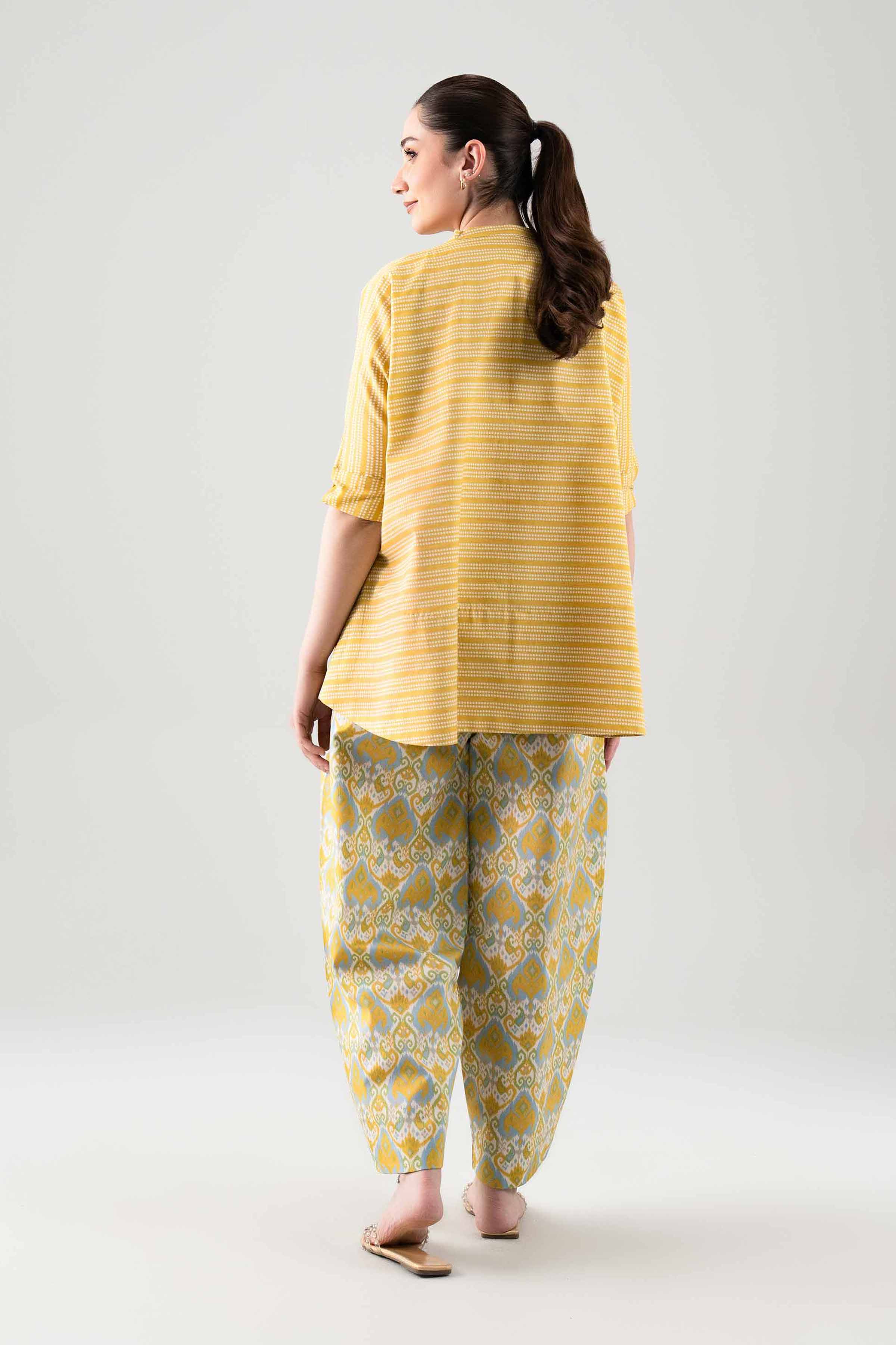 2 Piece - Printed Suit - 42601032 NishatUAE Yellow Cambric 2PC Printed Unstitched