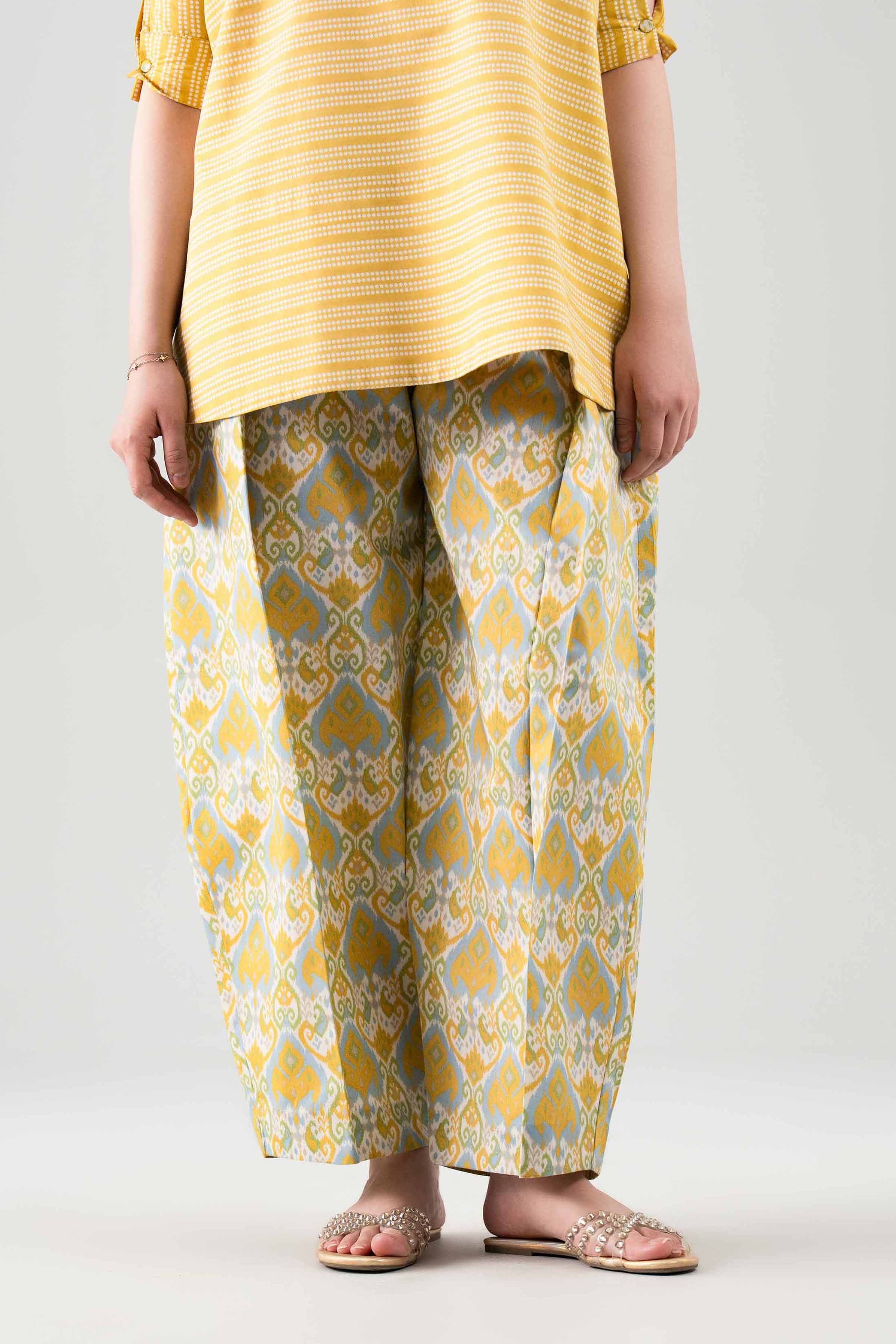 2 Piece - Printed Suit - 42601032 NishatUAE Yellow Cambric 2PC Printed Unstitched