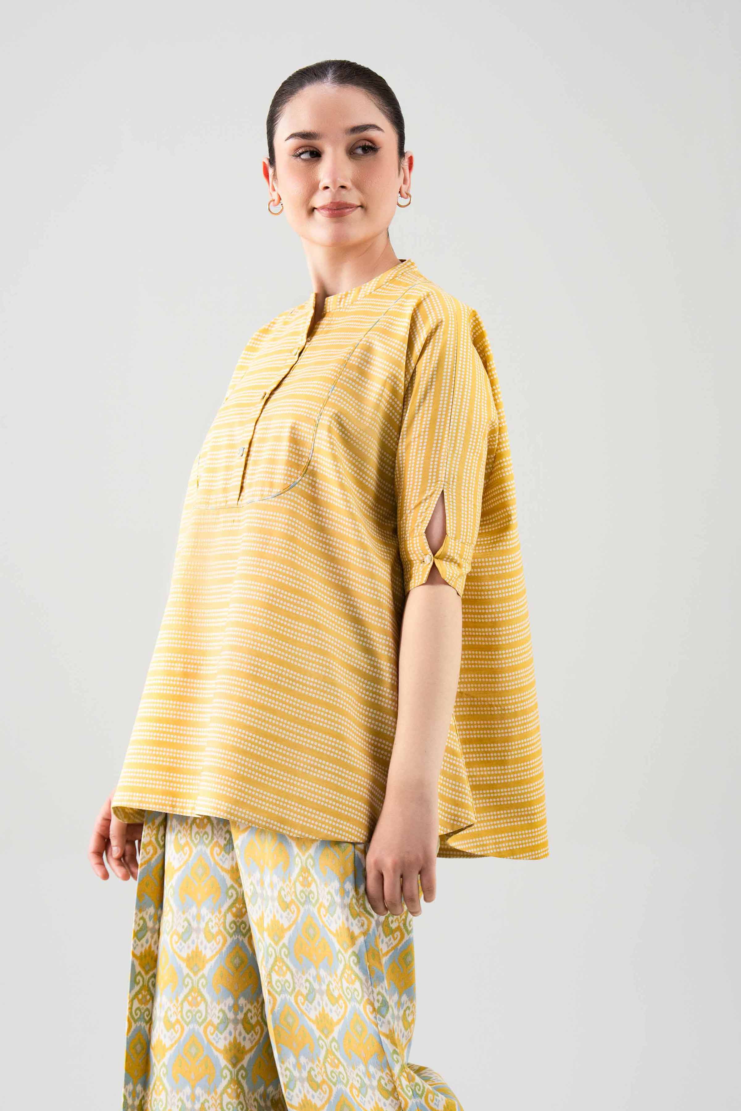 2 Piece - Printed Suit - 42601032 NishatUAE Yellow Cambric 2PC Printed Unstitched